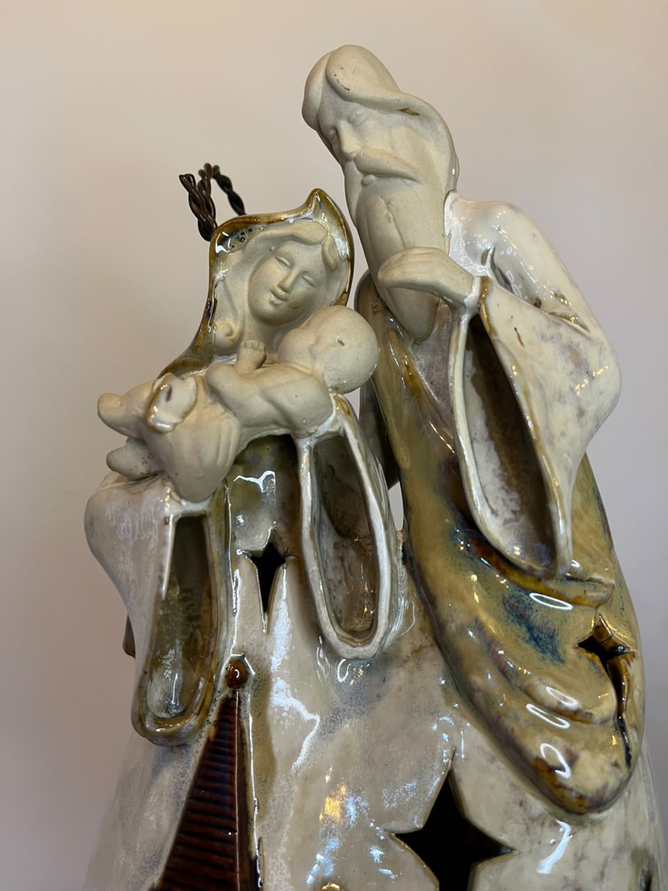 Escultura Presépio Sagrada Família em Cerâmica