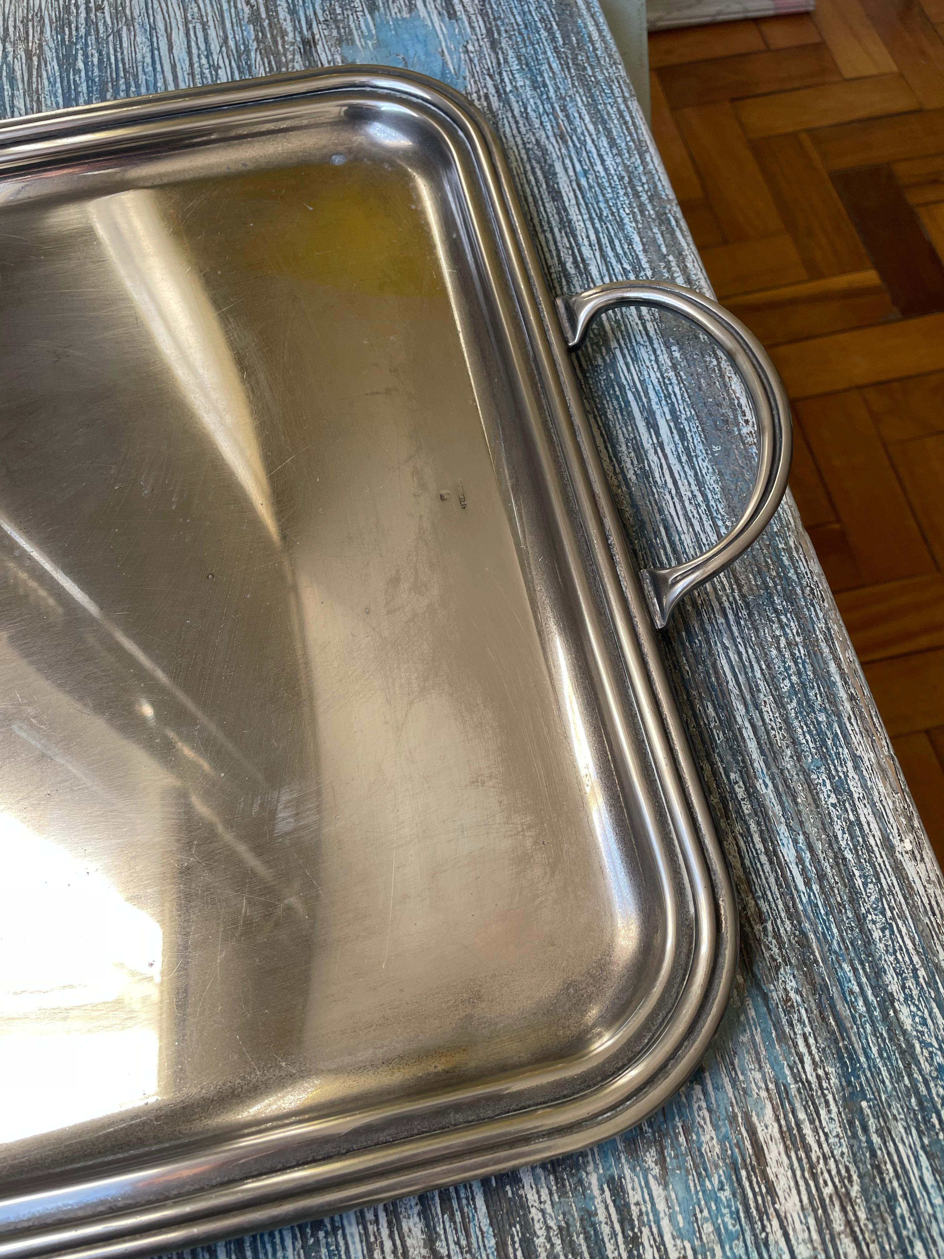 Bandeja de Prata grande modelo liso