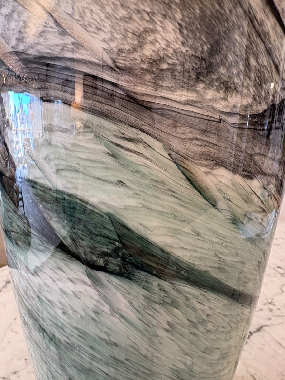 Vaso em vidro artístico - Vaso "Mar"