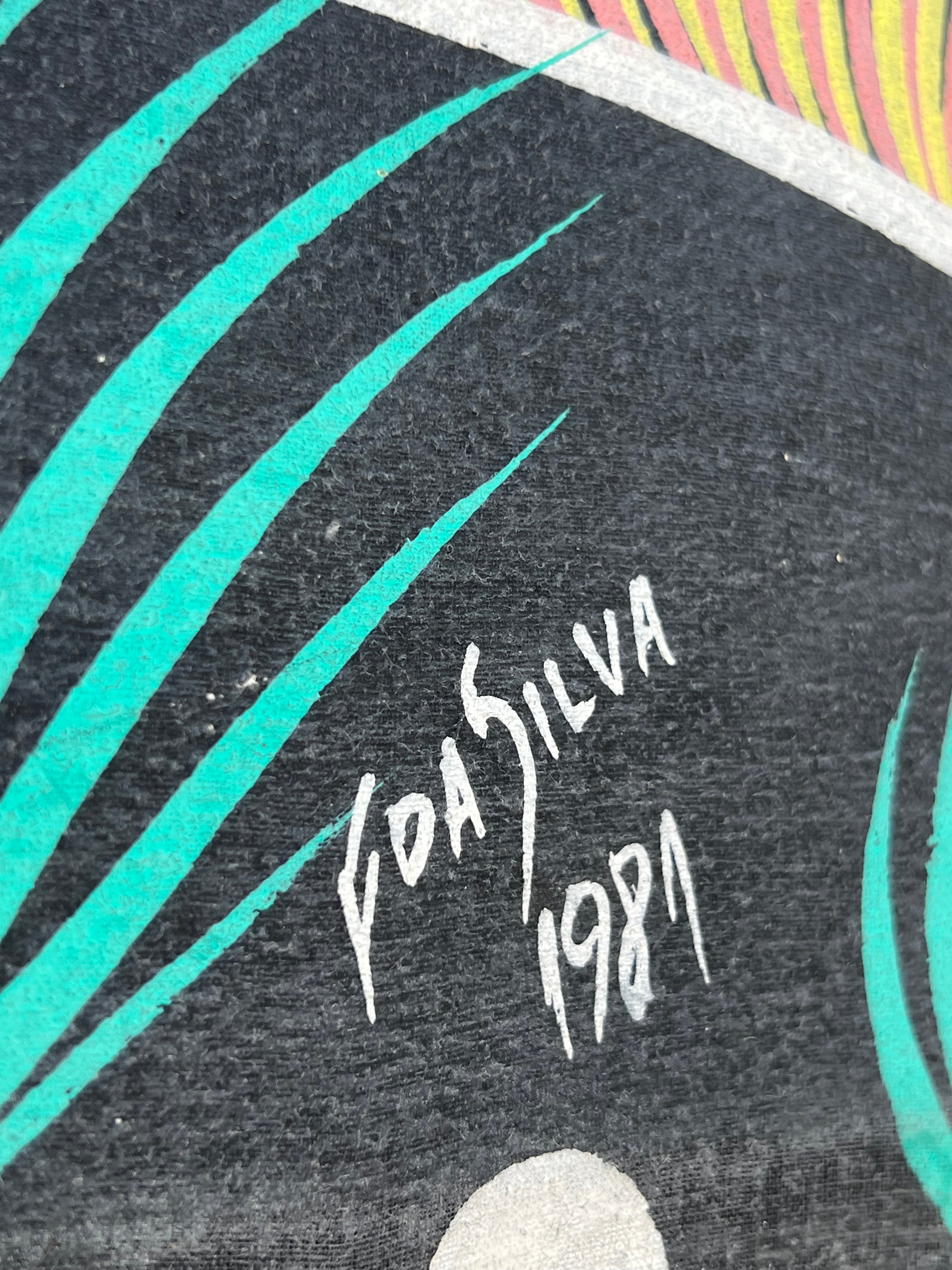 Maravilhoso quadro do Chico da Silva 0.64 x 0.44