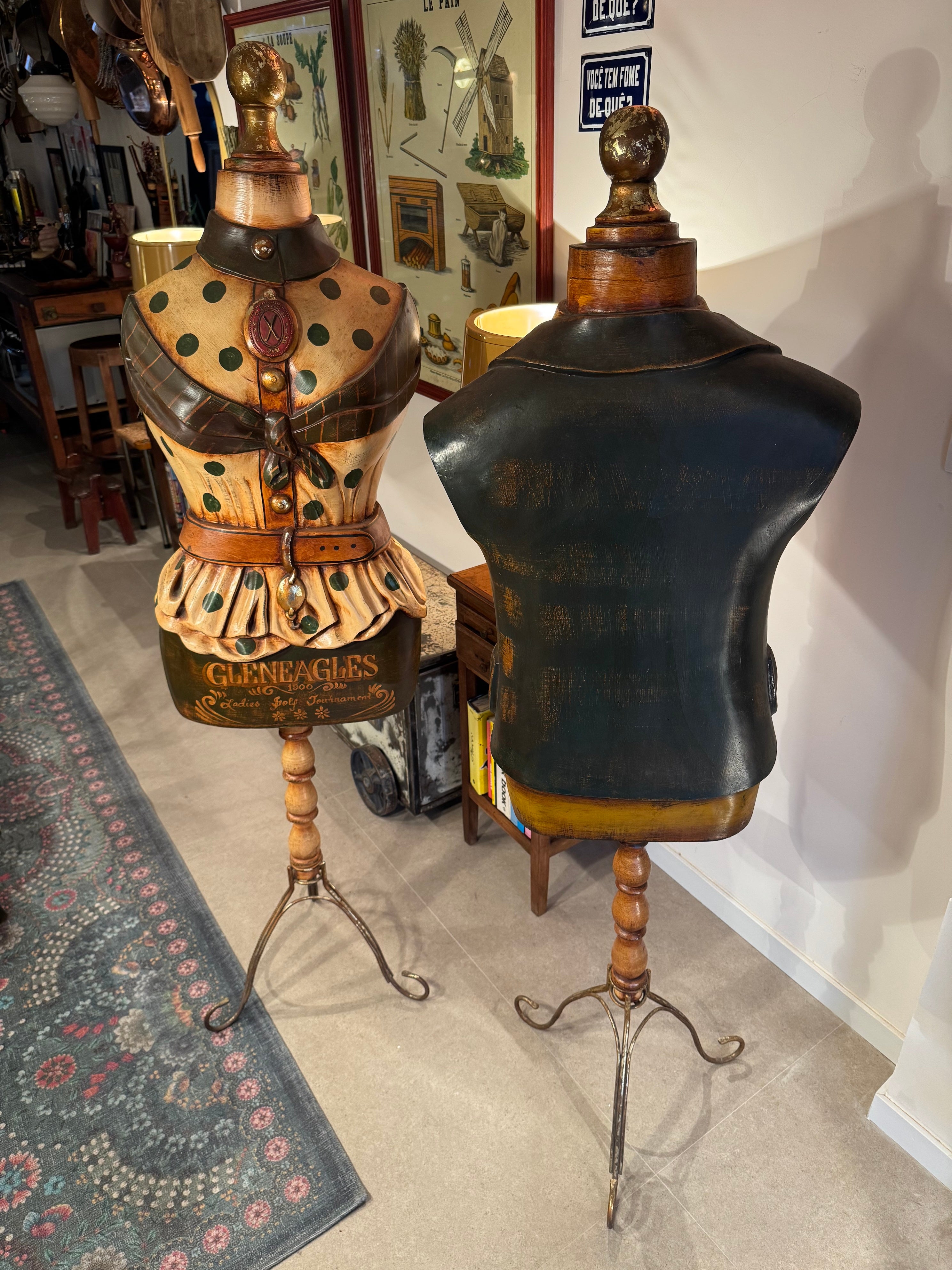 Cabideiros Manequins Escoceses Muito Antigos - Preço Unitário