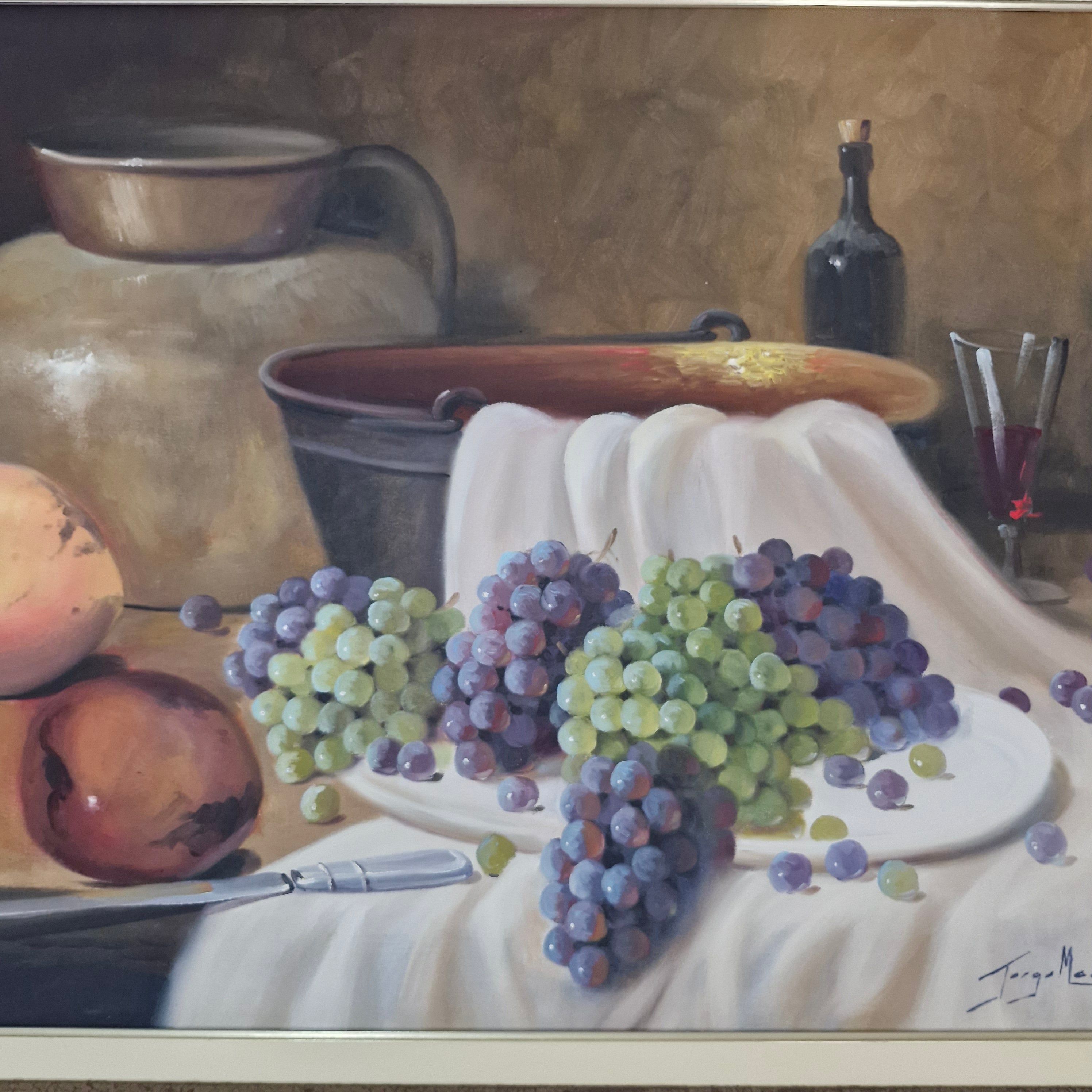 Quadro Ost Jorge Maciel pintor Mineiro - Natureza Morta 