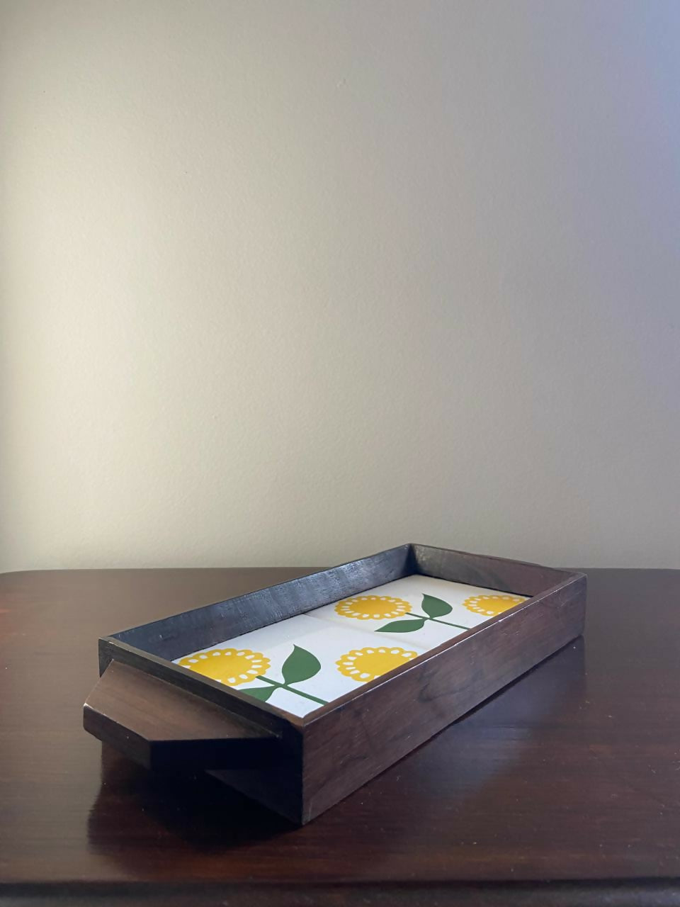 Bandeja em Jacarandá com Painel Duplo de Azulejos (DMCPS_193)