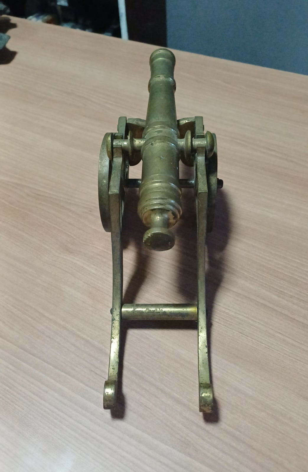 Réplica de Canhão em Bronze com acabamento dourado