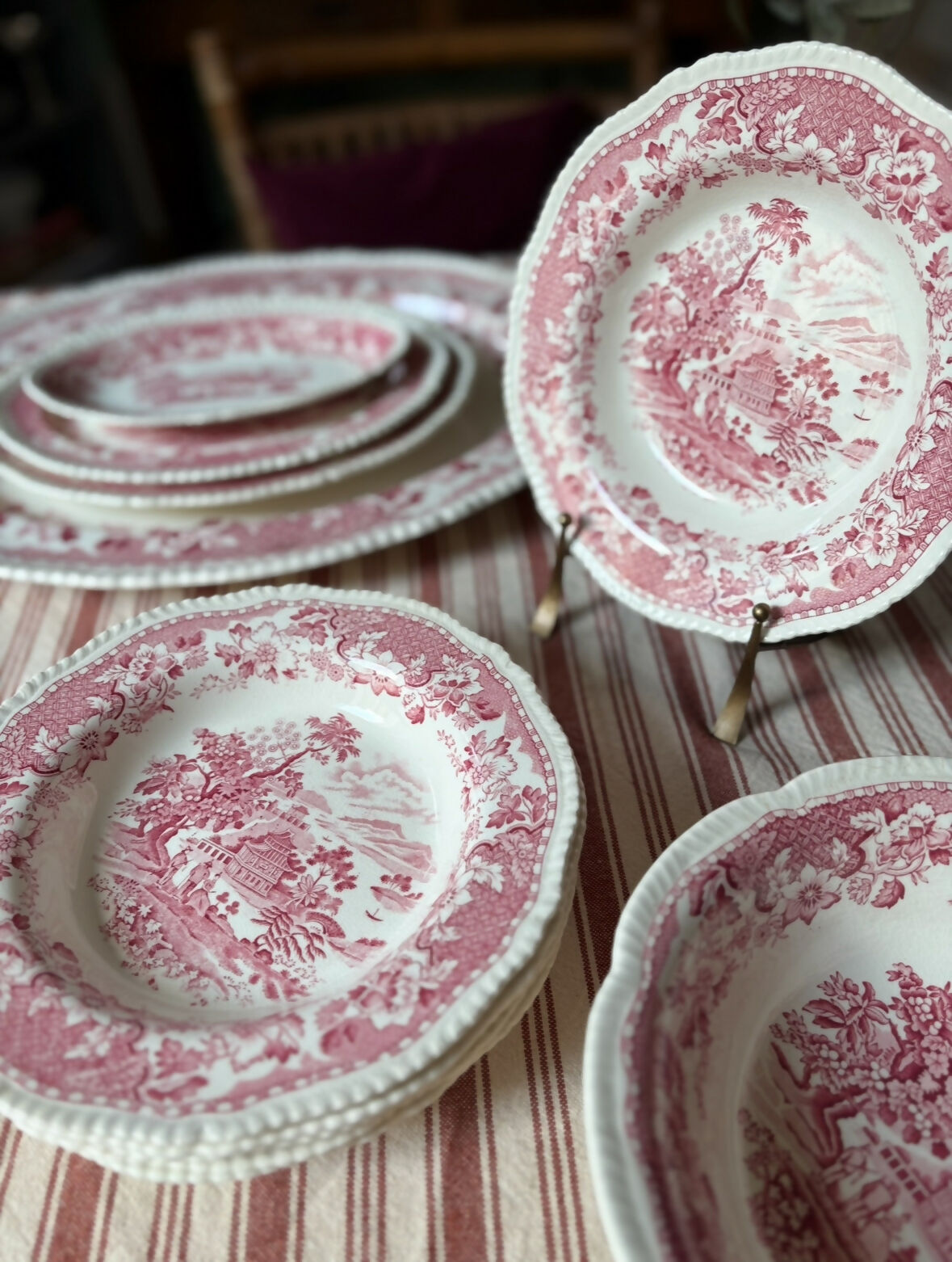 Aparelho de jantar inglês em faiança (11 peças)