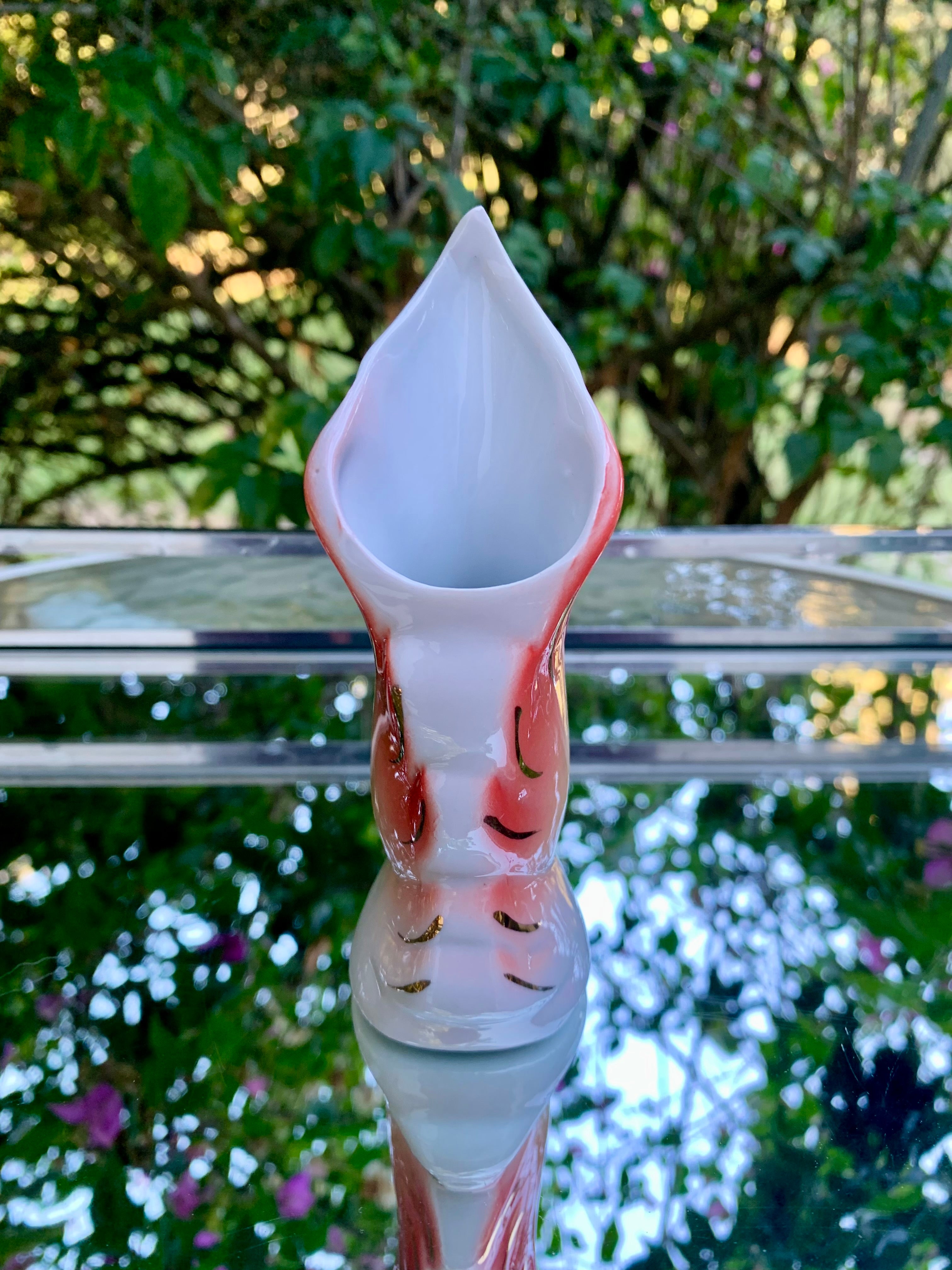 Diminuto vaso borboleta estilo Franz Porcelain