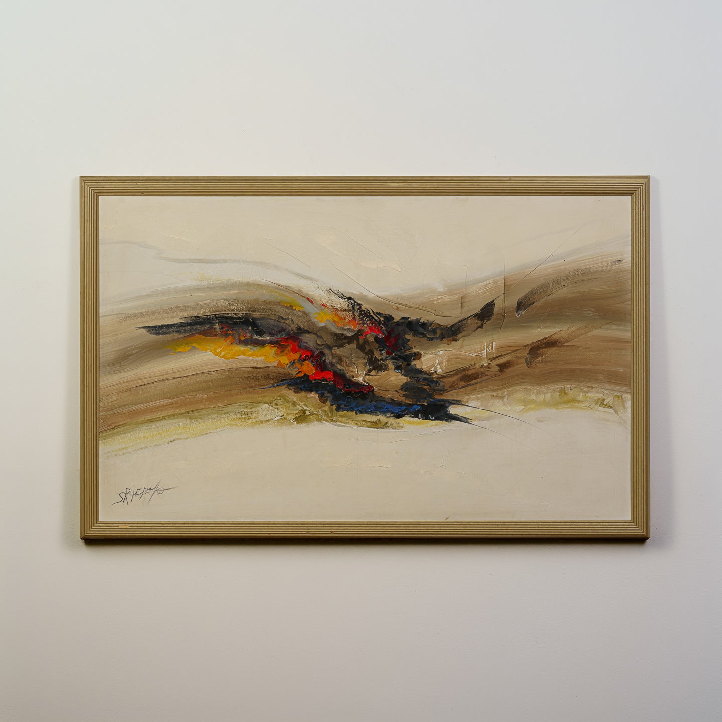 Obra de acervo: Quadro Abstrato "O Mar" (0,80 x 1,35m) — Óleo sobre Tela por Sérgio Ricardo