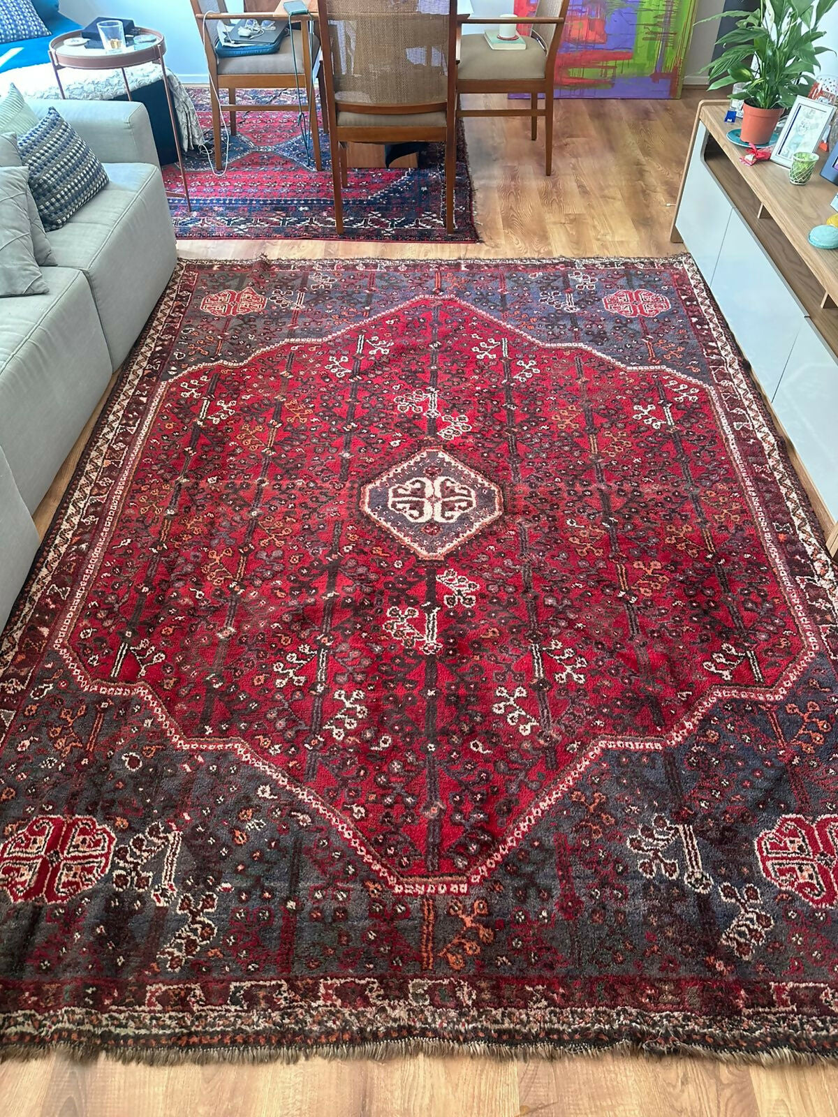 Tapete Persa Artesanal Vintage – 2,85m x 2,15m