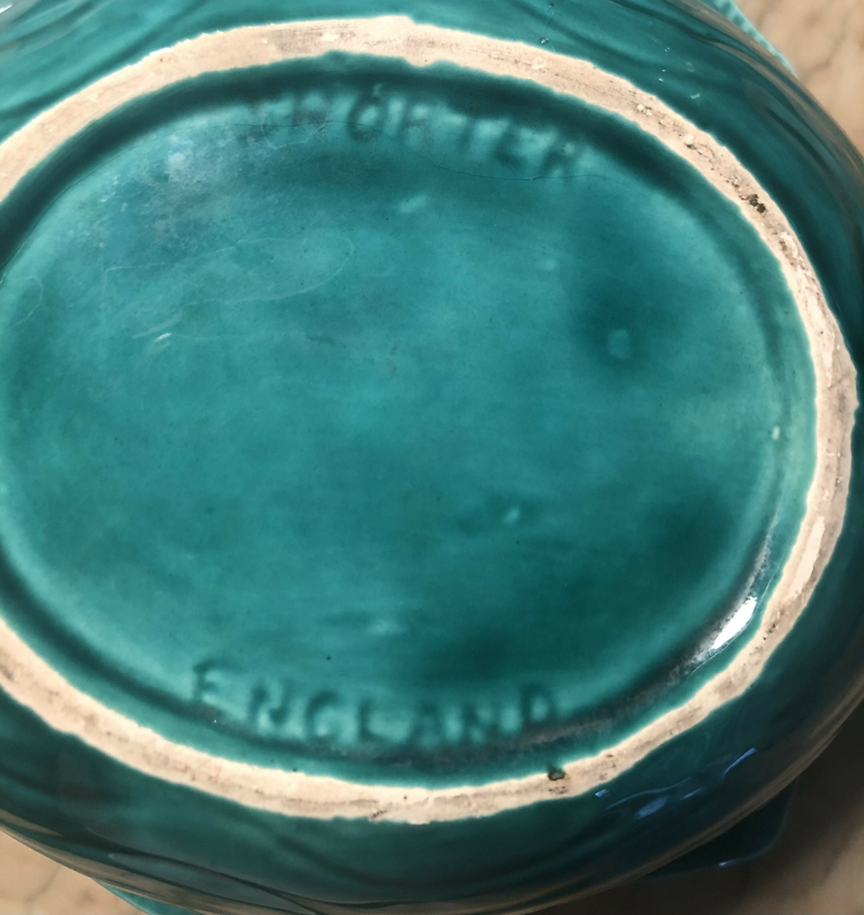 Jogo jantar inglês antigo e selado (peixe azul)