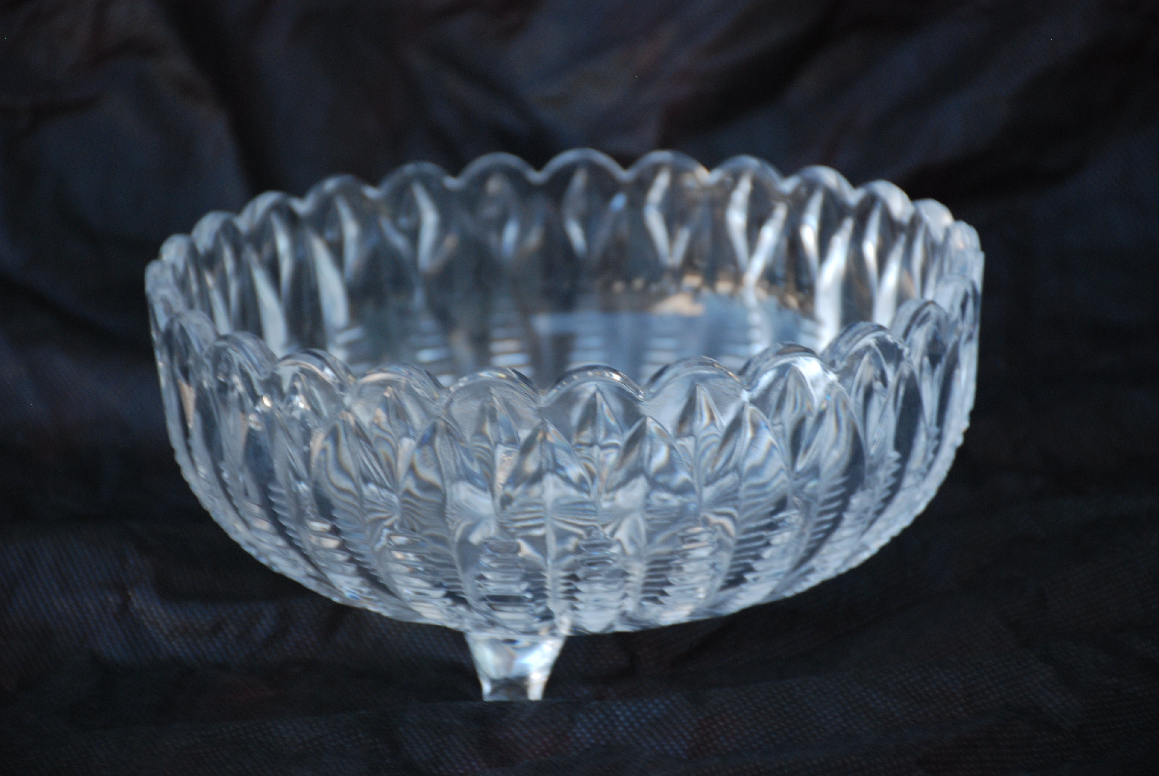 centro mesa , fruteira cristal da waterford, modelo sheridan, 19 X 8