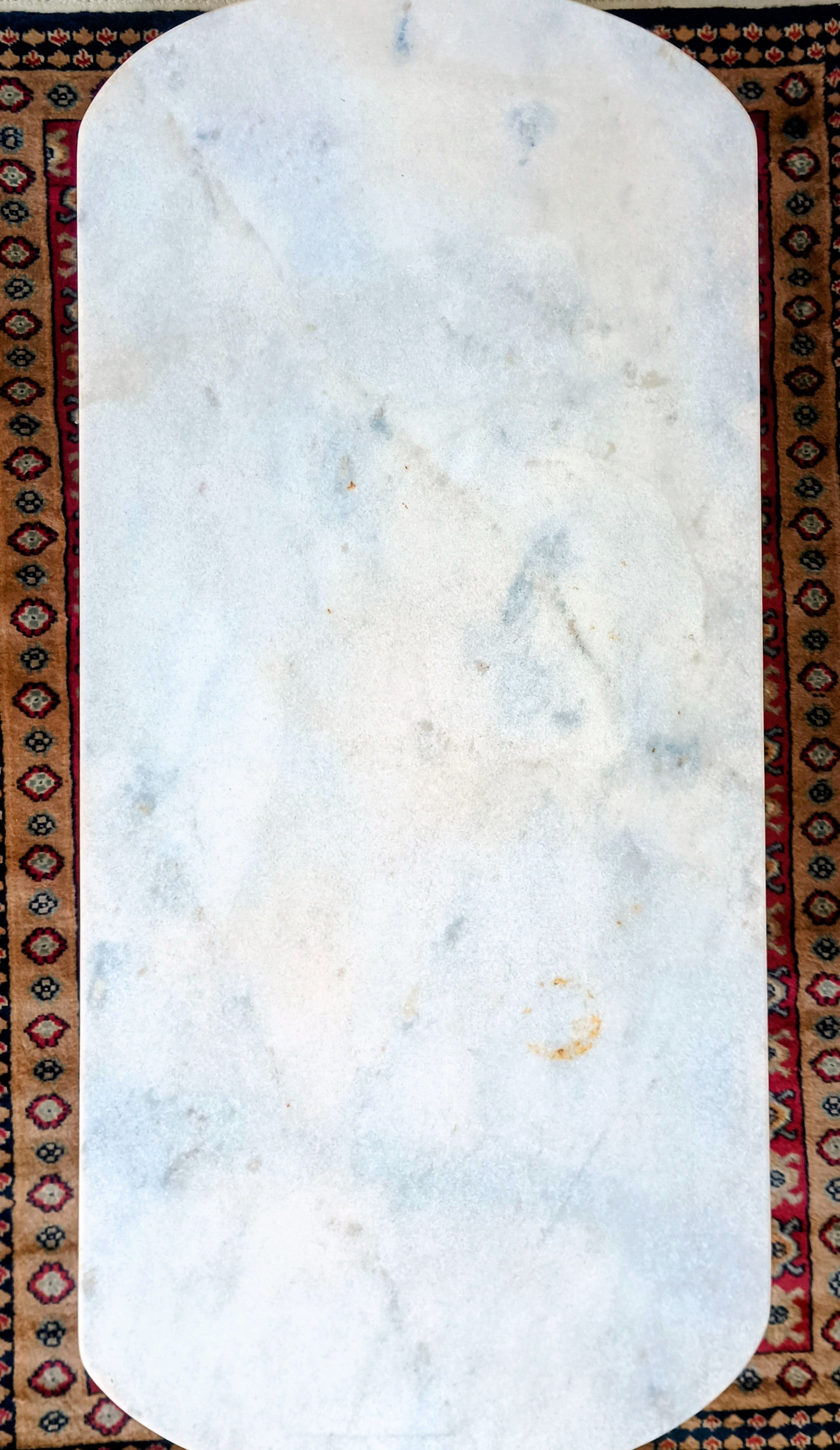 MESA DE CENTRO NEOCLÁSSICA FRANCESA – MÁRMORE CARRARA E BRONZE MACIÇO DÉCADA DE 50