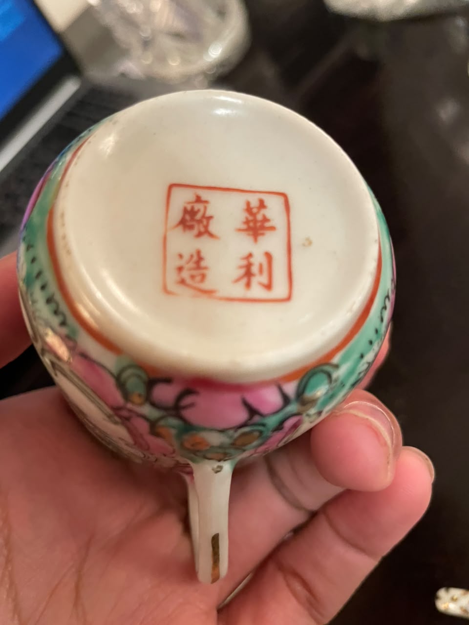 6 xícaras para café em porcelana chinesa Família Rosa