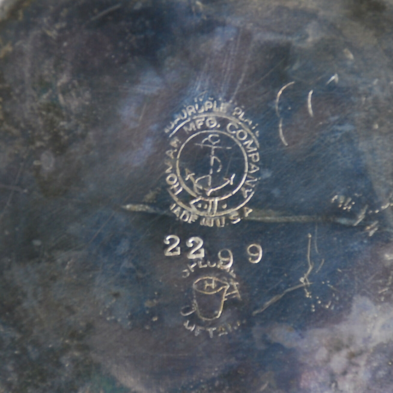 conjunto americano Homan Mfg Company espessurada em prata