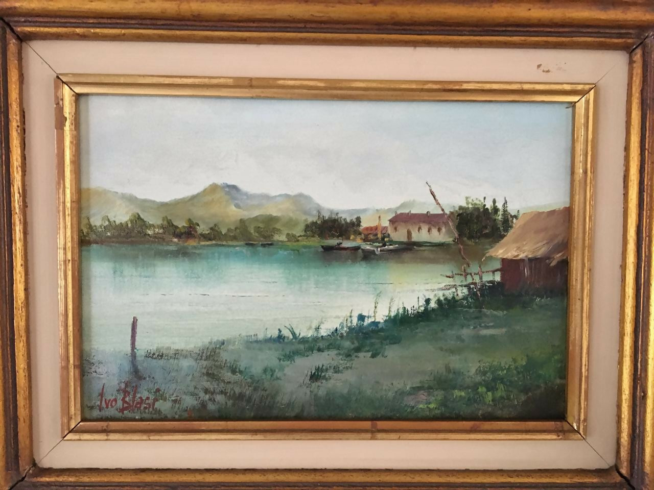 Quadro, óleo sobre tela, de Ivo Blasi, assinado e datado 1990. Elegante e lindo!