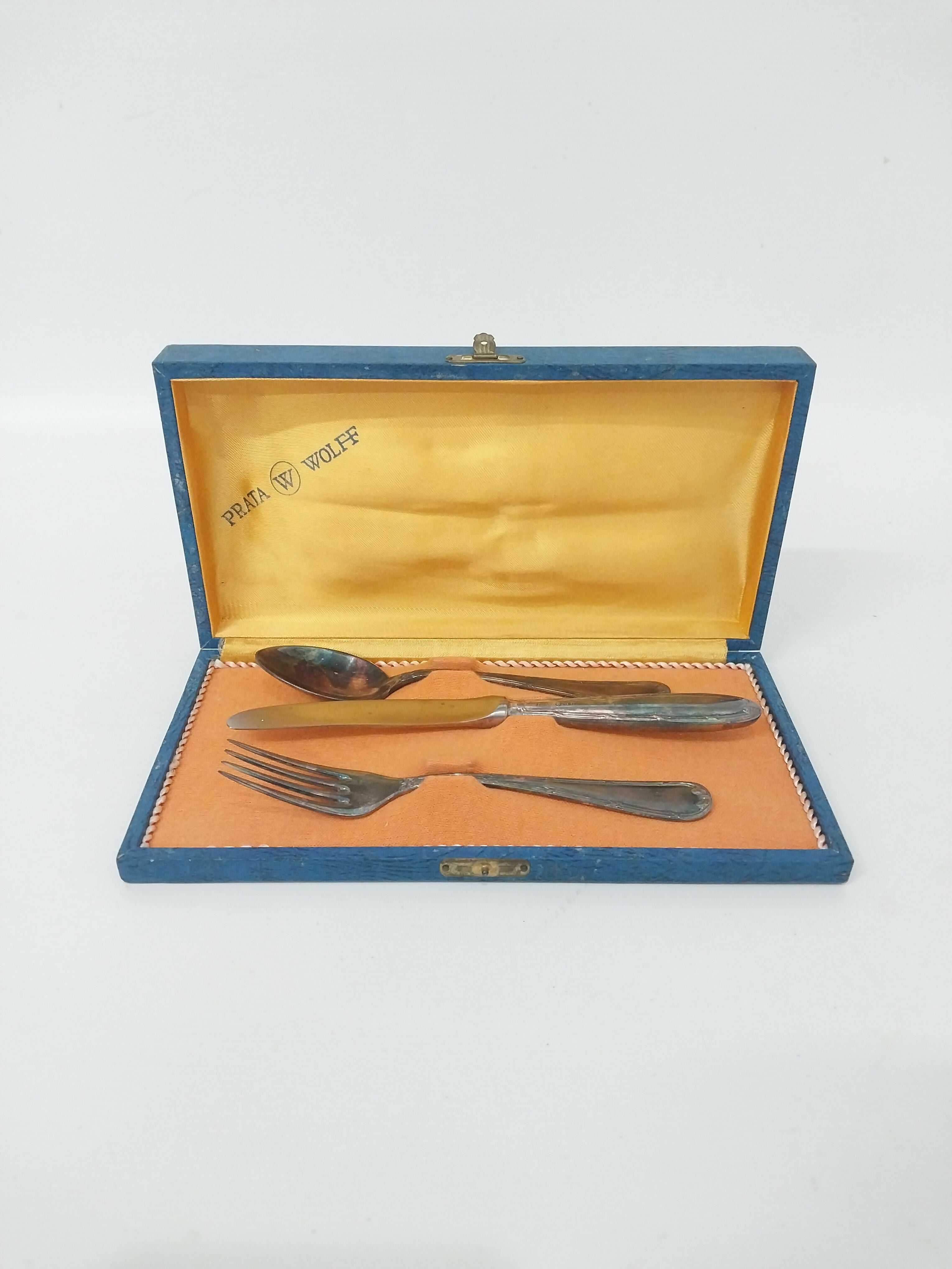 Conjunto de Talheres Infantis Prata Wolff