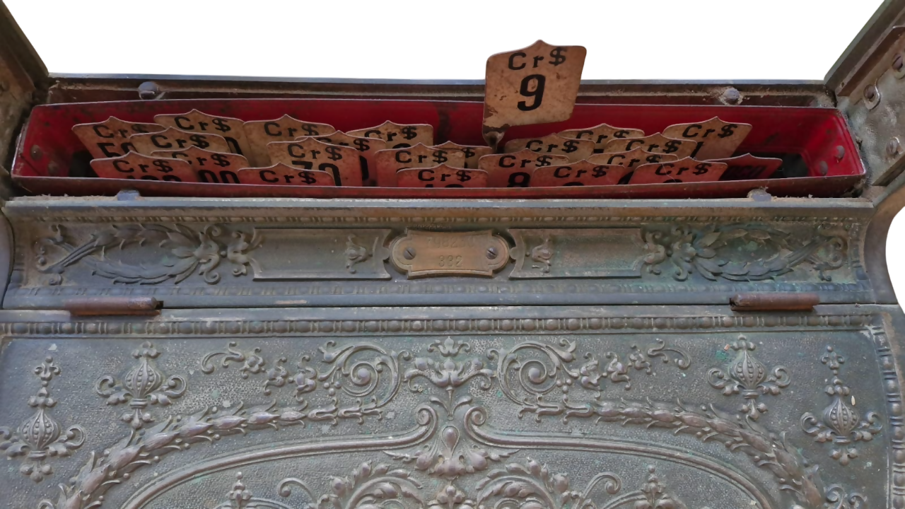 Imponente e Rara Caixa Registradora da marca National do Início do Séc. XX