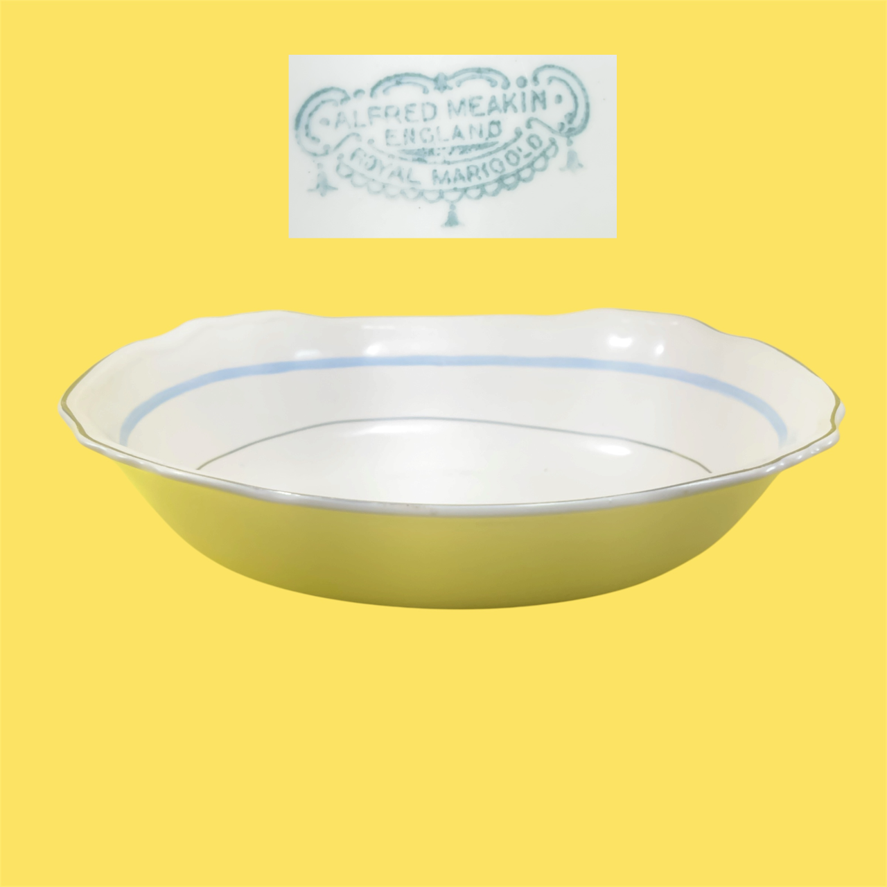 Porcelana Alfred Meakin England Royal Marigold Jogo de travessas
