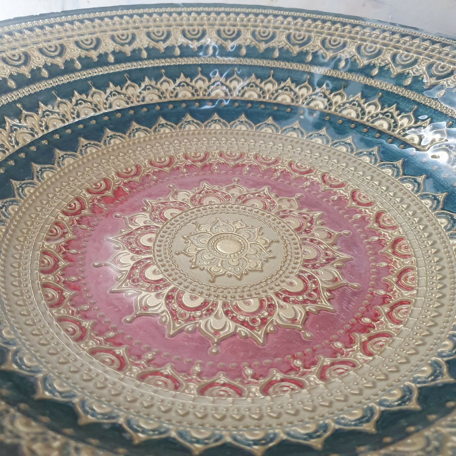 Centro de mesa vintage em vidro camelot, maravilhoso!