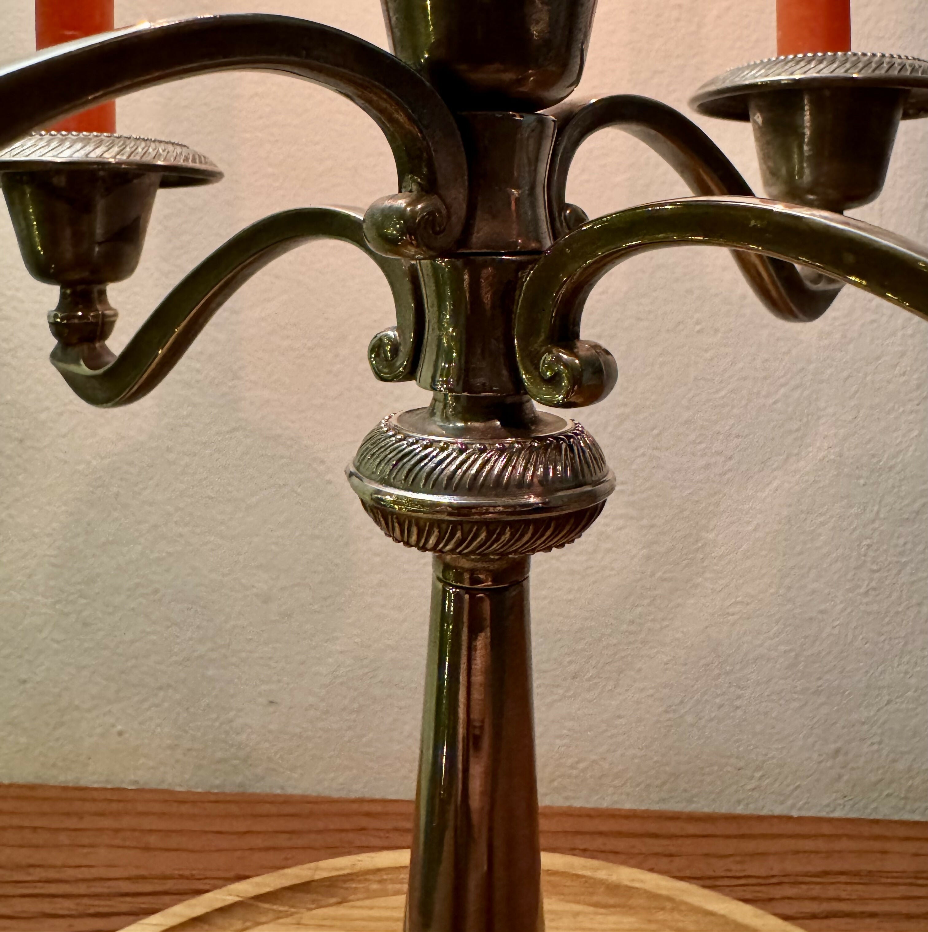 Candelabro de prata para 05 velas