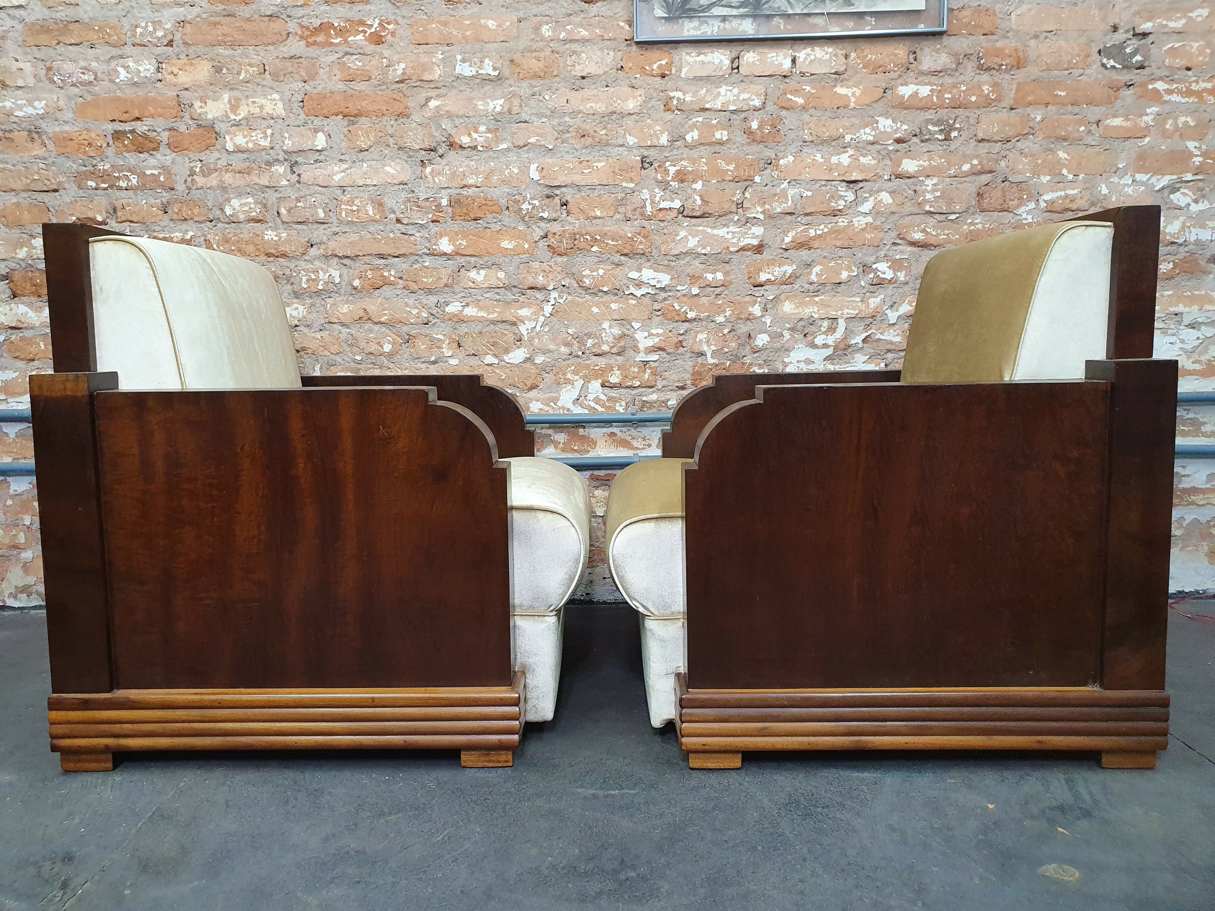 Par de poltronas Art déco anos 30