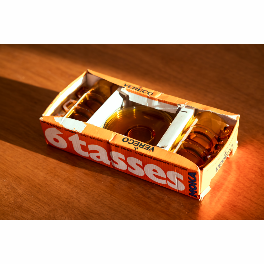 Conjunto 06 Xícaras - Vereco France - Caixa Original - Anos 60/70