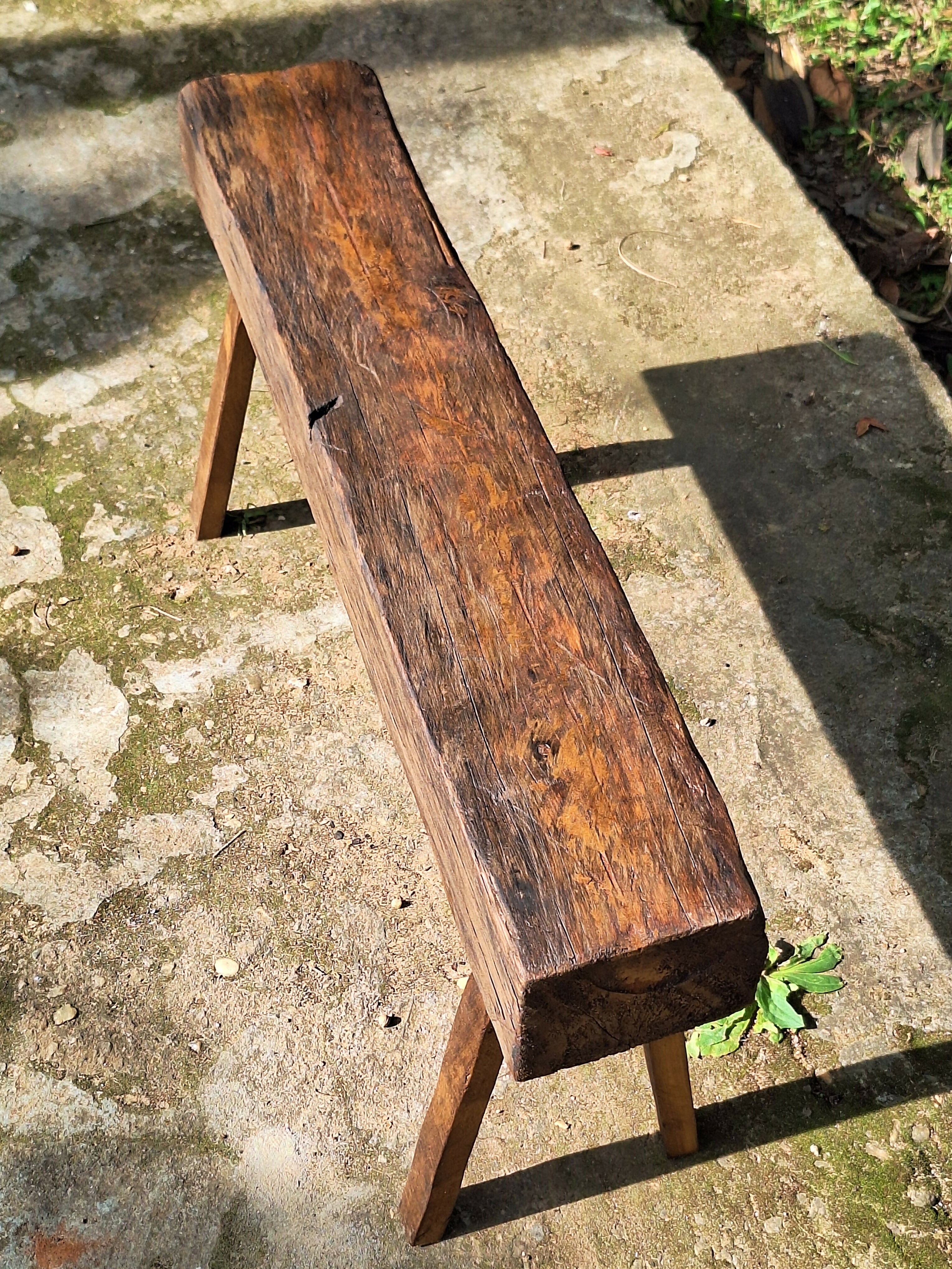 Banco de Dormente Rústico Madeira Maciça Garimpo Mineiro