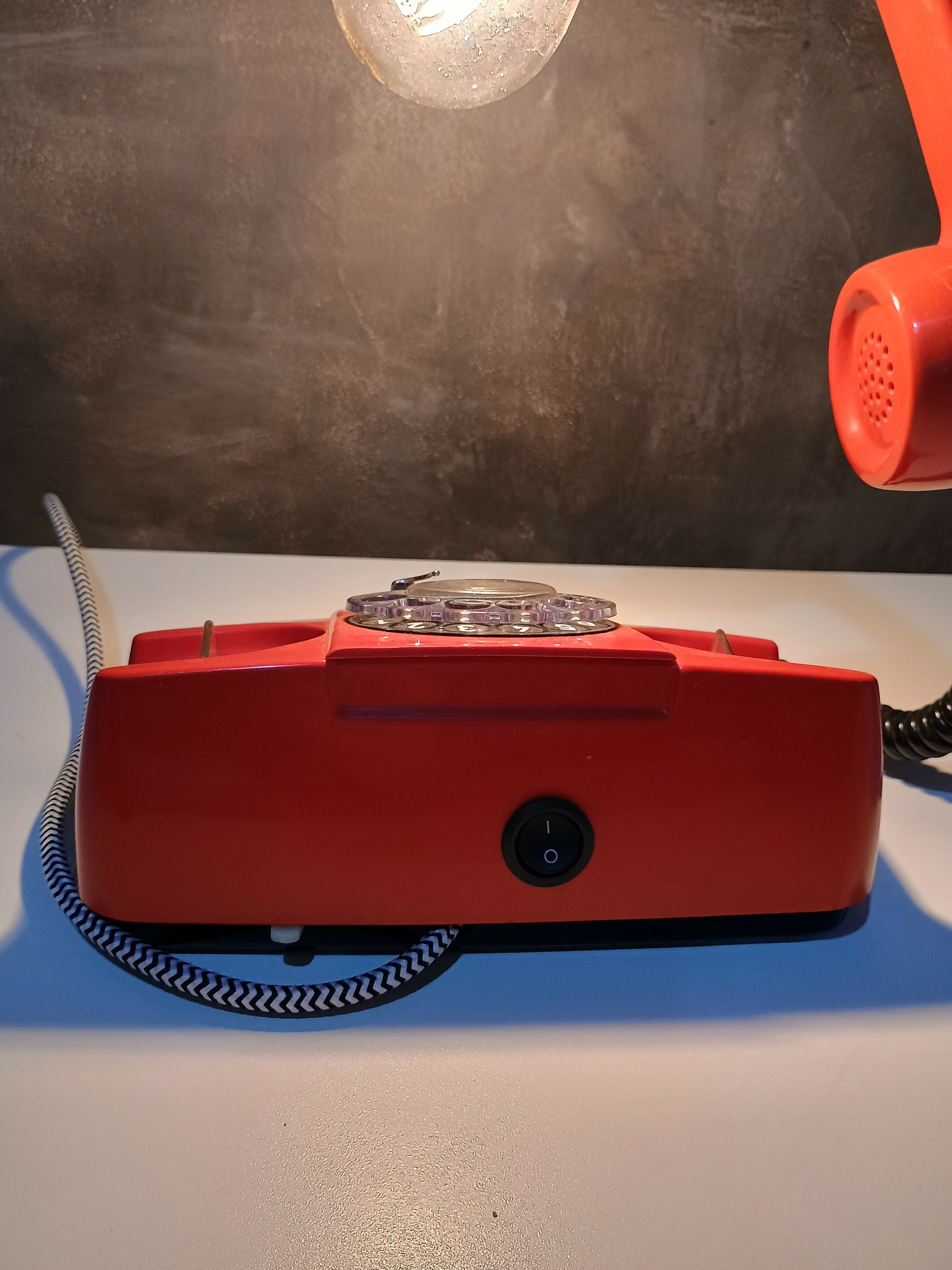 Luminária Telefone Tijolinho Vermelho