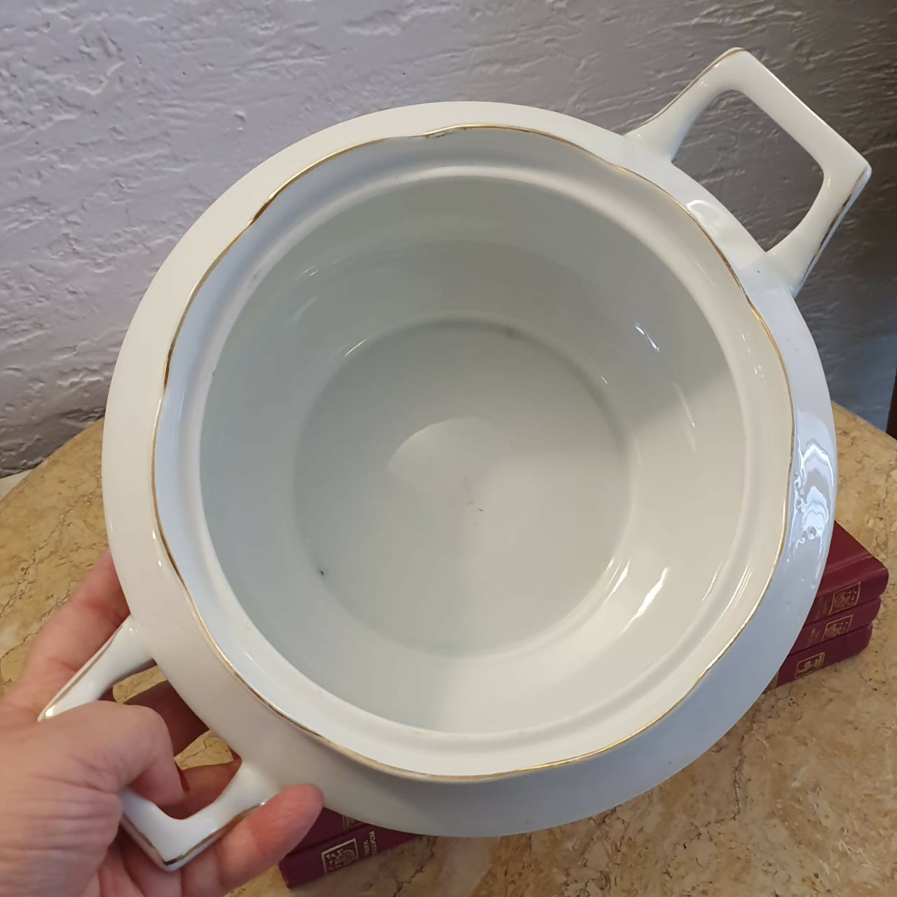 Sopeira em porcelana vintage Steatita. Maravilhosa!