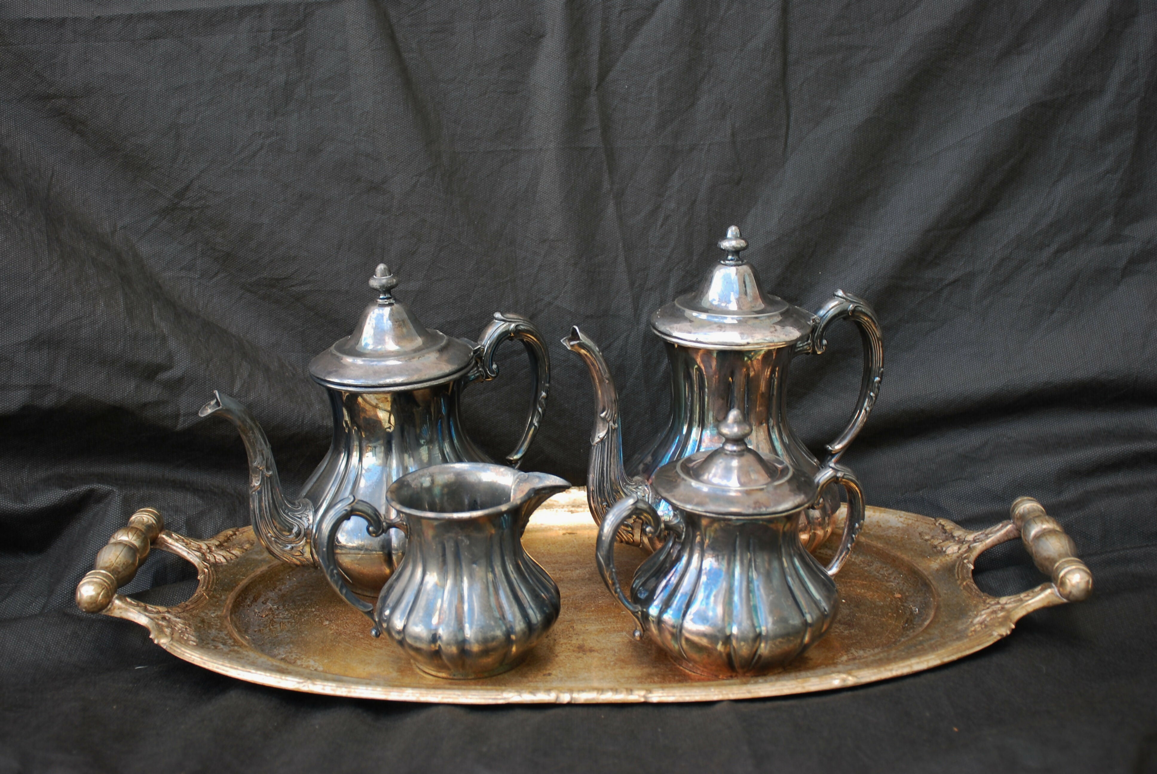 conjunto americano Homan Mfg Company espessurada em prata