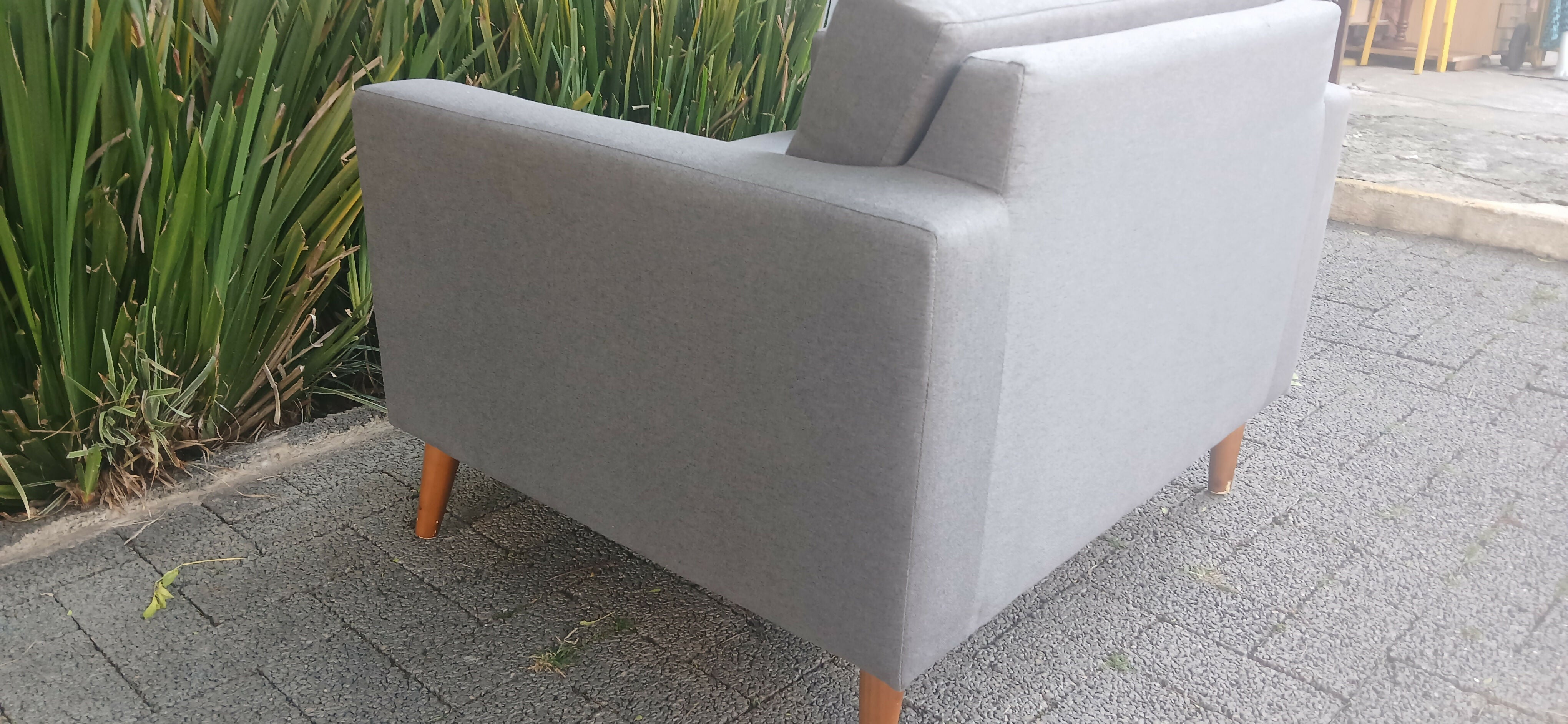 Poltrona Living Linho cinza