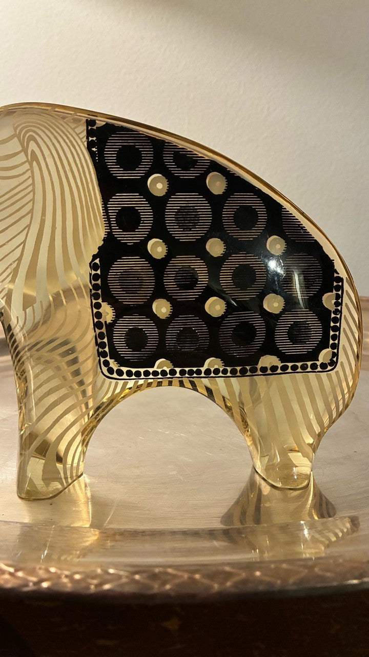 Escultura de Elefante Decorativo em Acrílico - Abraham Palatnik