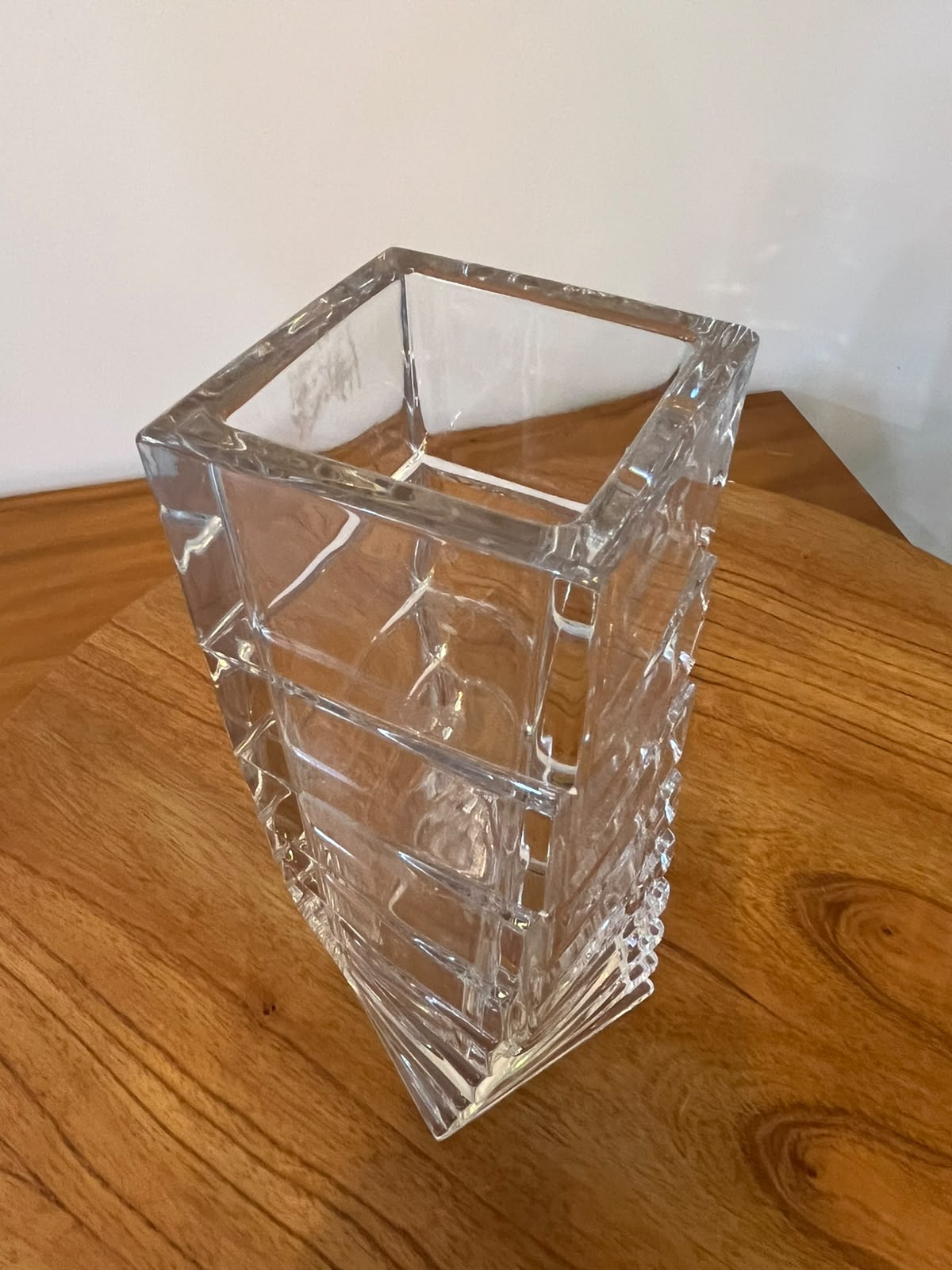 Vaso Rosenthal Studio-Linie em cristal em formato quadrangular – Alemanha – 22,5 cm