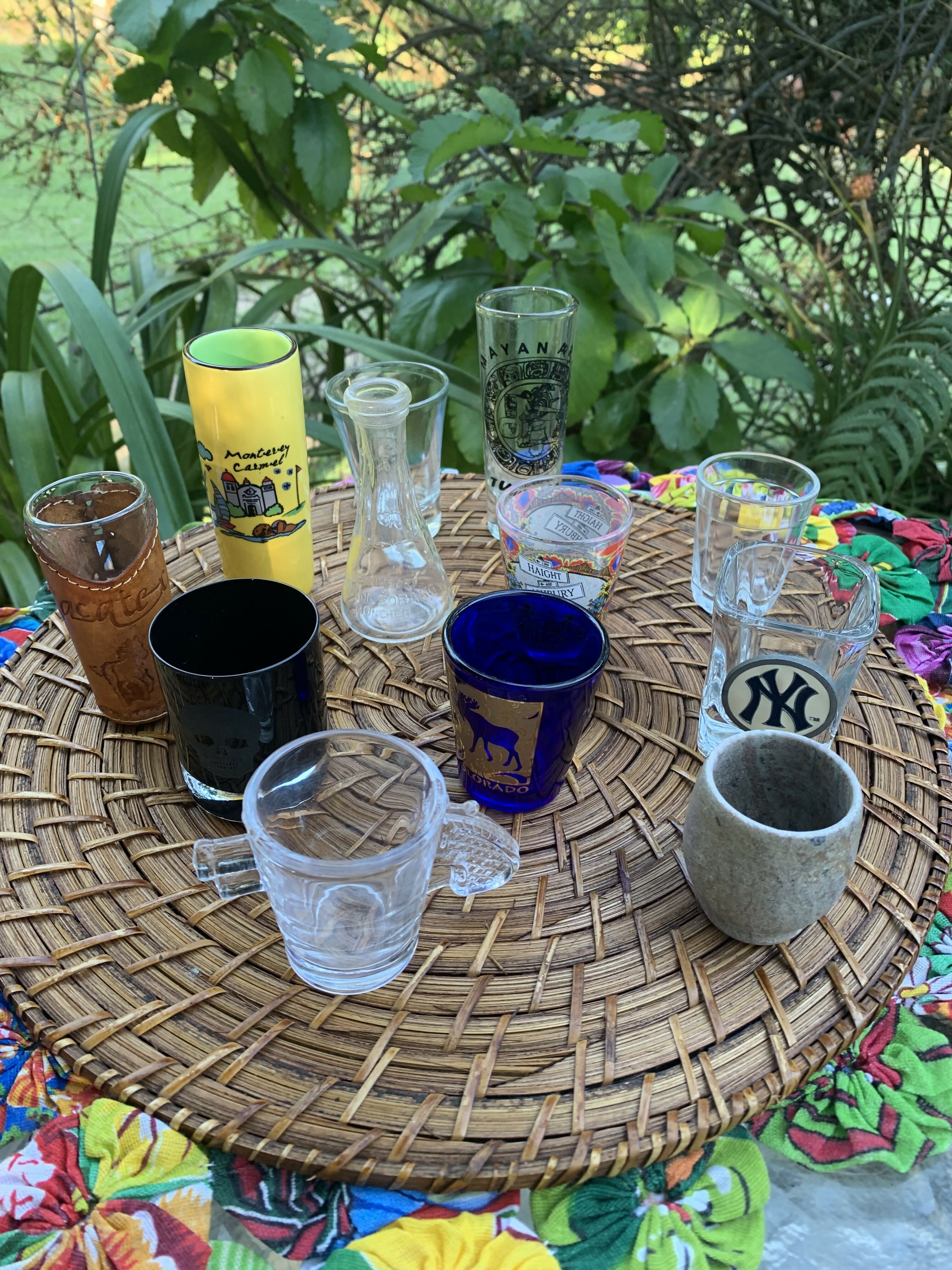 Coleção de 12 copos para shot - modelos variados
