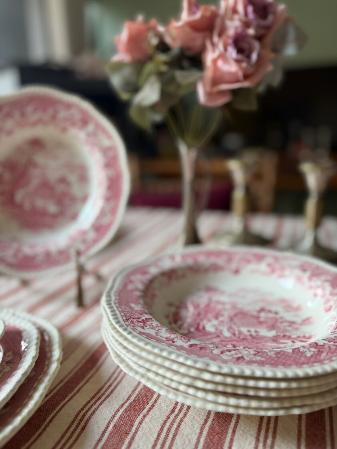 Aparelho de jantar inglês em faiança (11 peças)