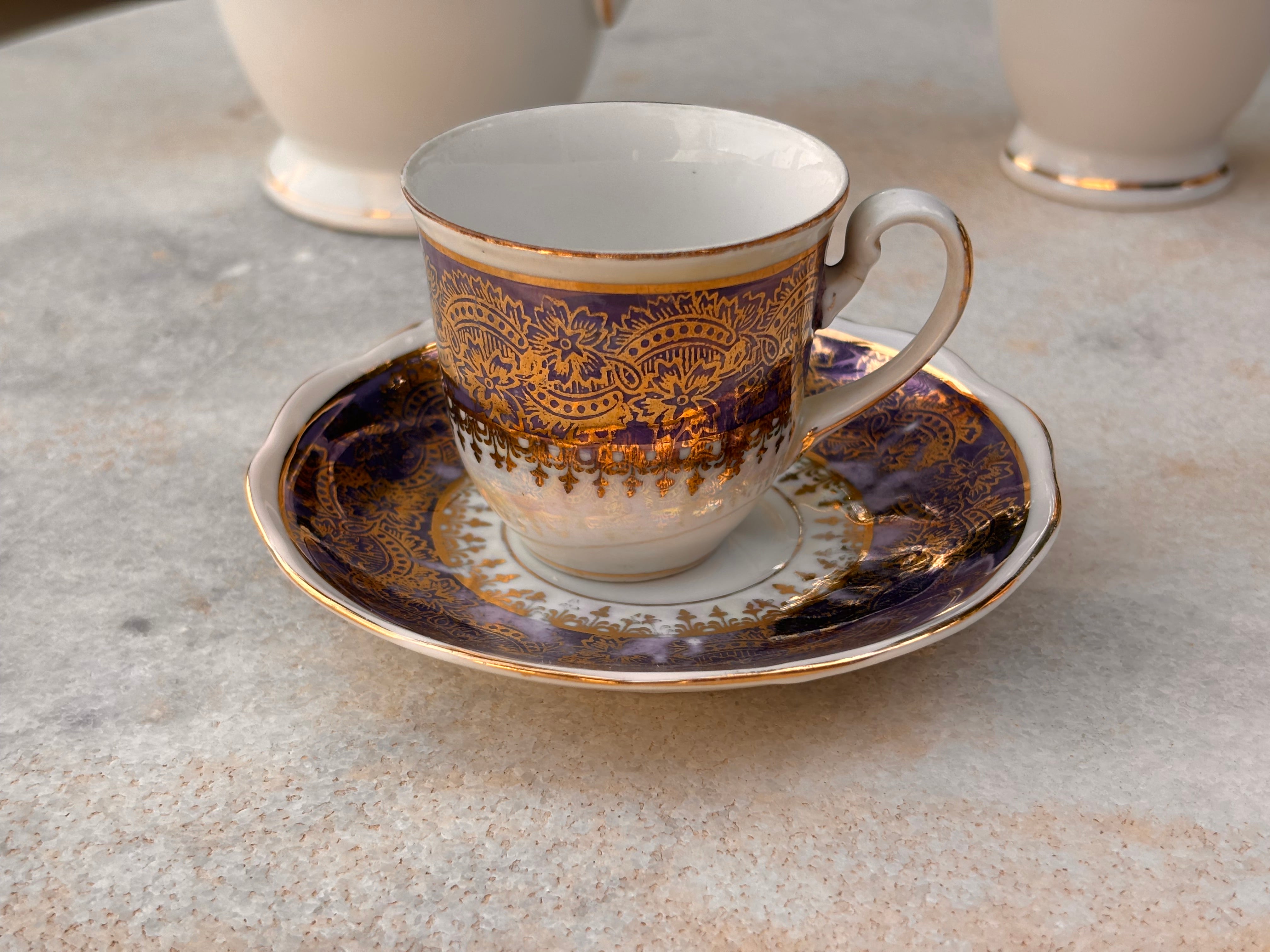 Jogo De Café Antigo Porcelana Steatita Década 60