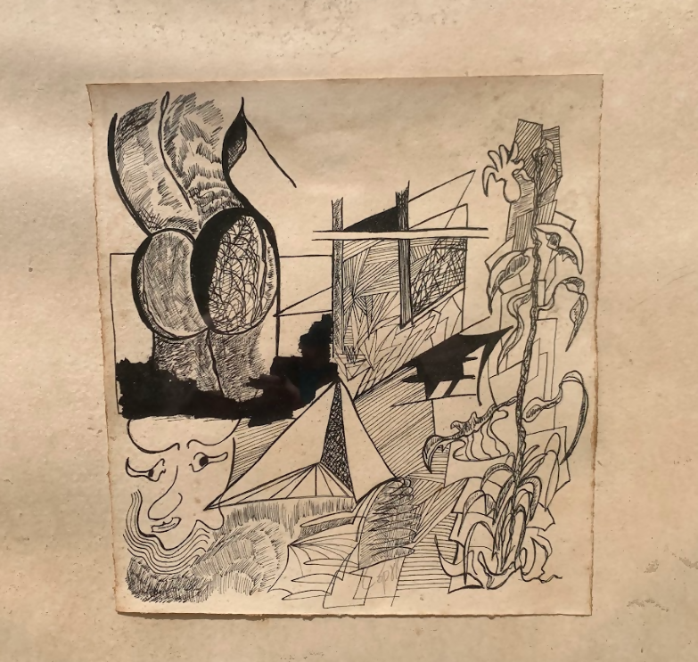 Desenho a Nanquim Assinado e Datado 1988 – Arte Original