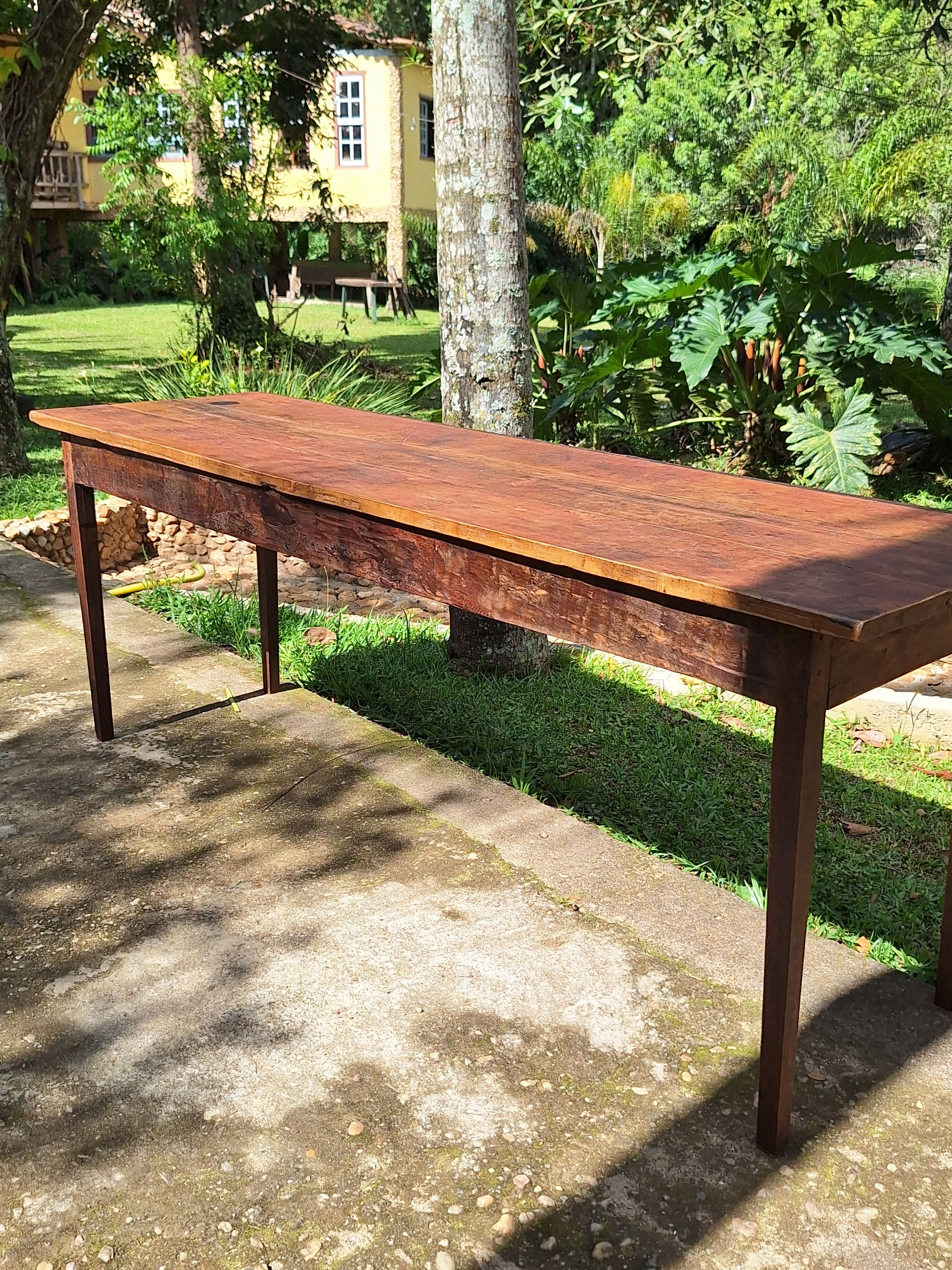 Mesa de Jantar / Aparador Antigo Madeira Maciça Garimpo Mineiro