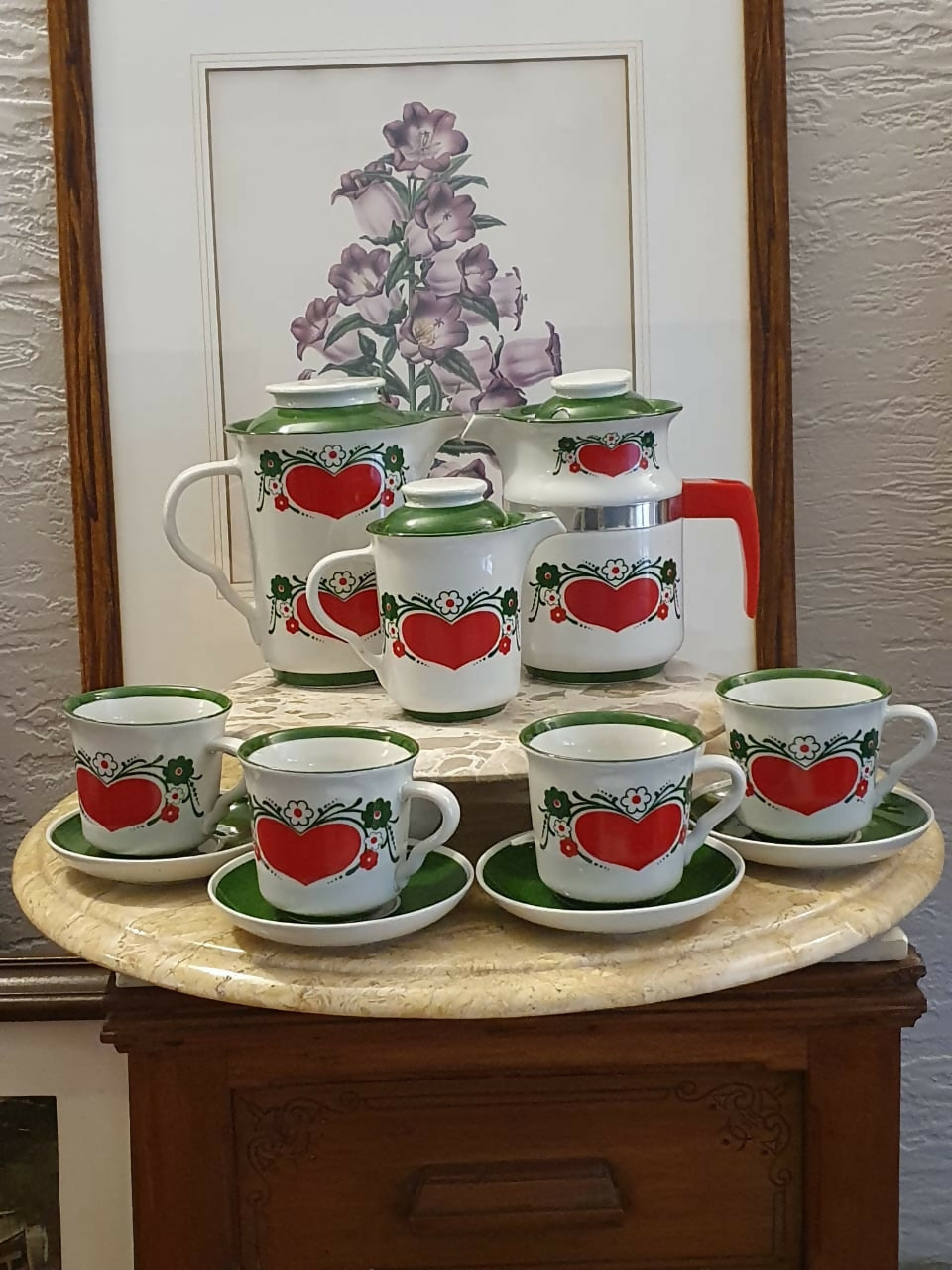 Conjunto para chá e café raro de 11 peças Ars Bohemia Szakmary