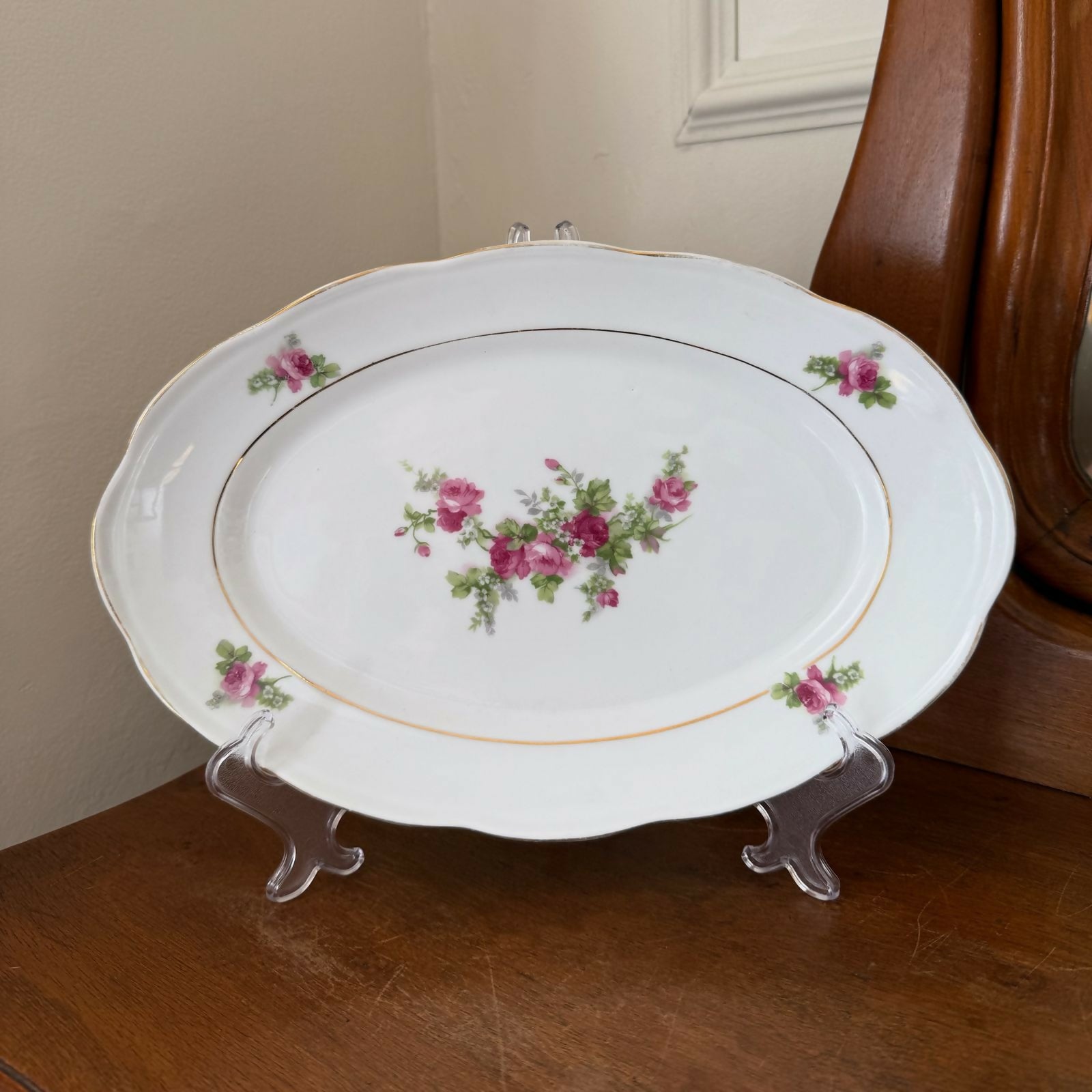 Travessa Porcelana Steatita com Motivos Florais