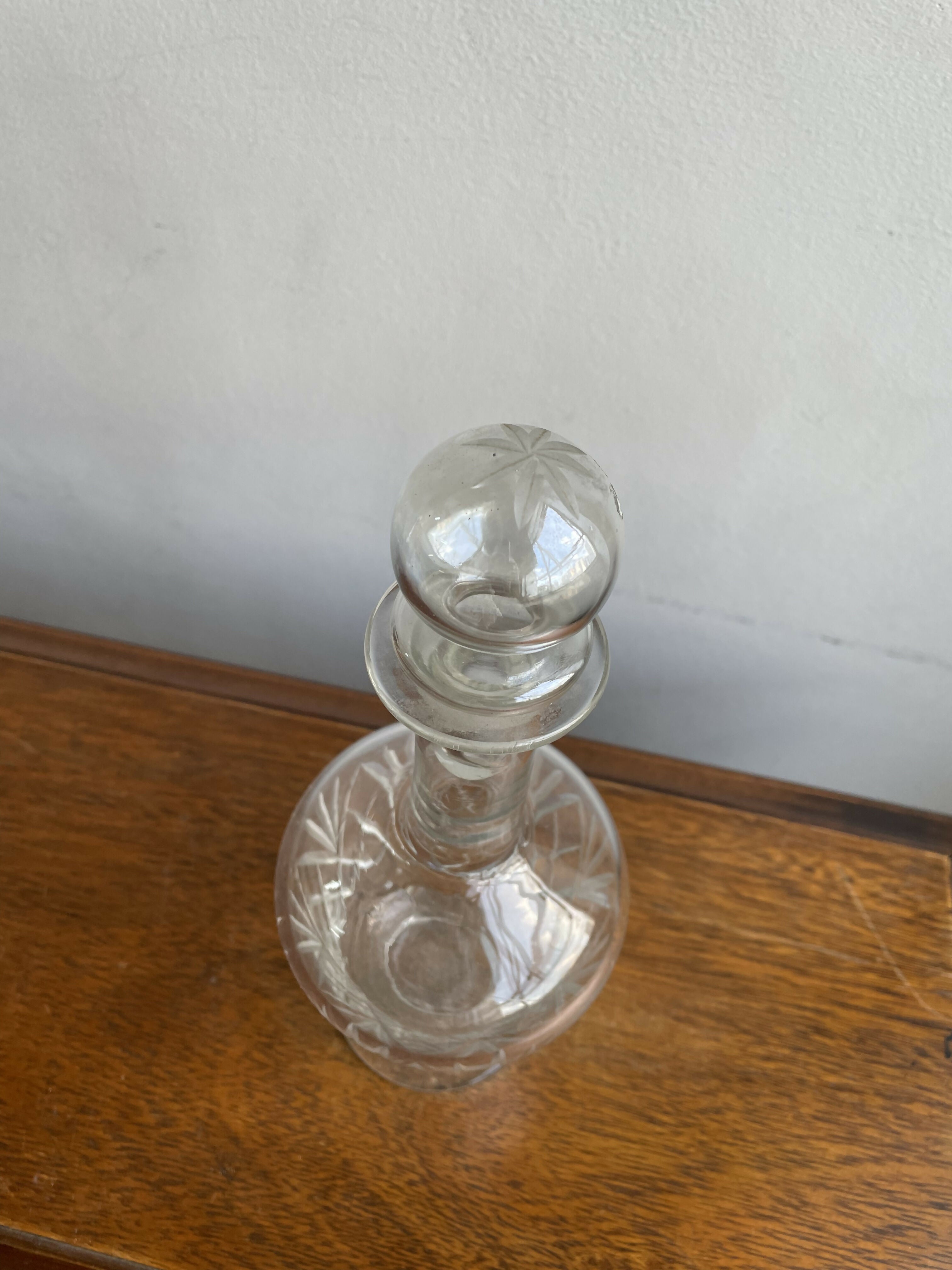 Licoreira cristal com tampa redonda