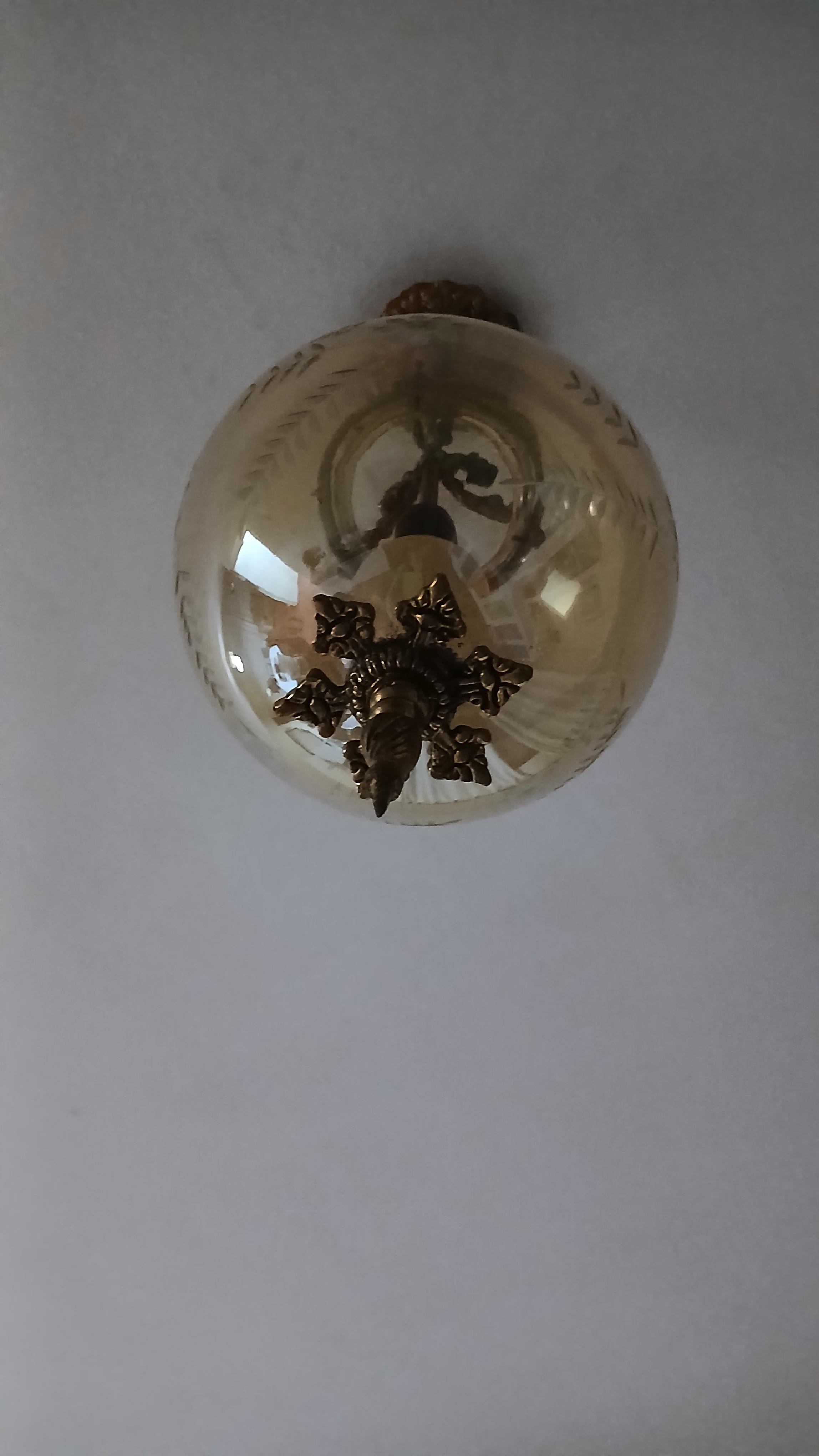 Lustre redondo em cristal e bronze anos 80 (valor unitário) 