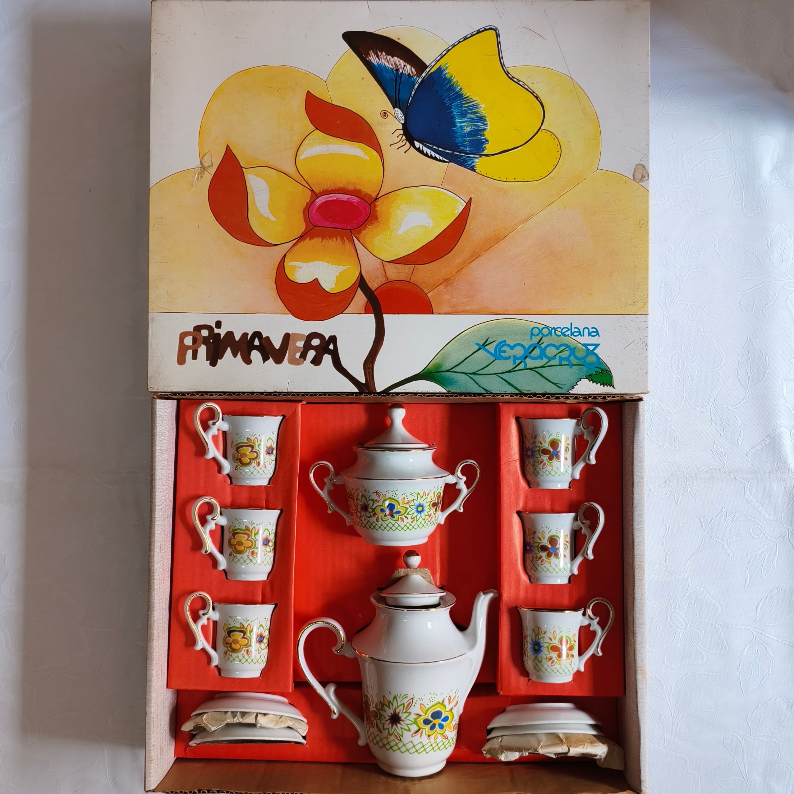 Jogo de café completo porcelana Vera Cruz - Linha Primavera
