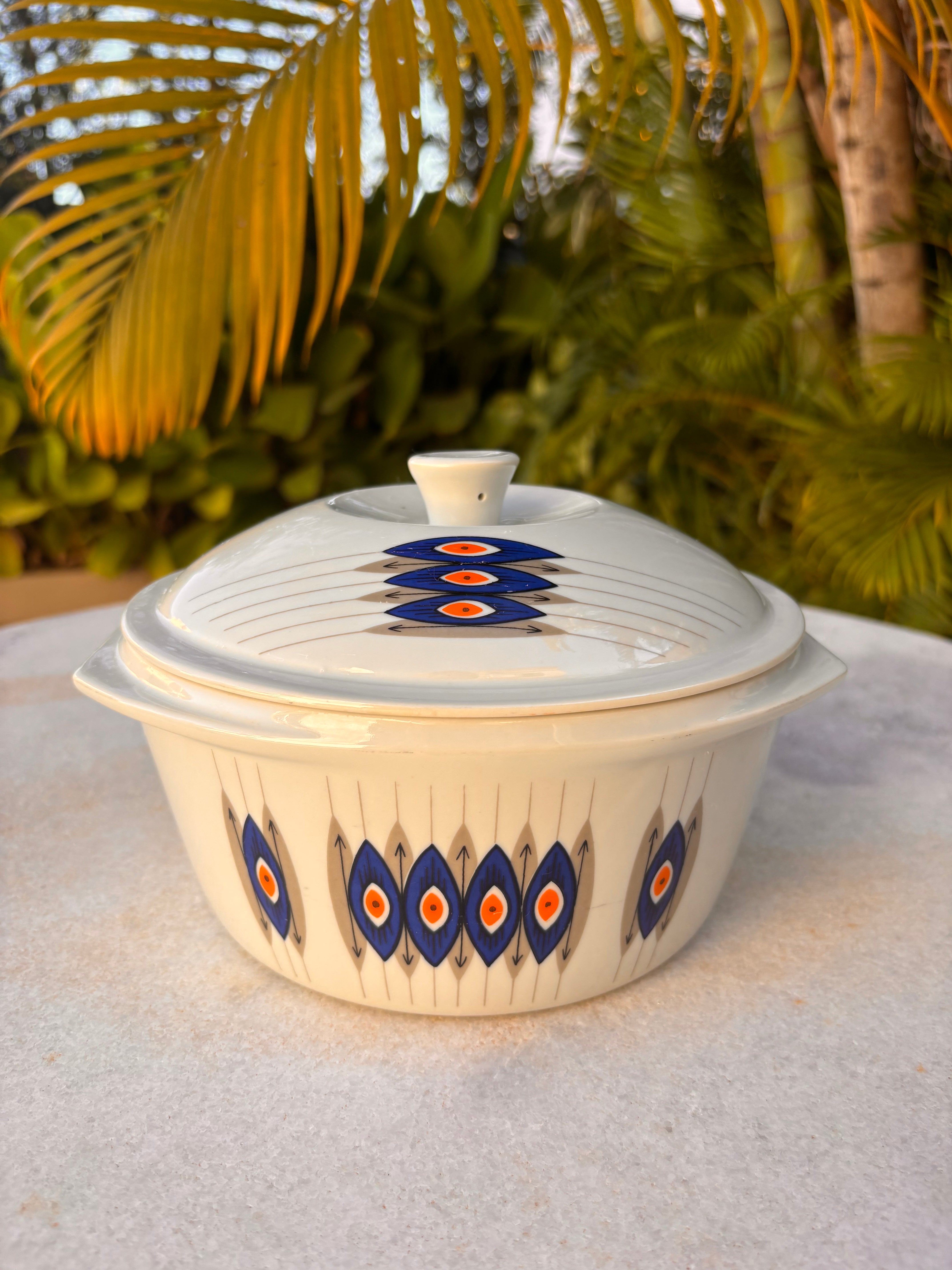 Raridade! Travessa Refratária / Sopeira Vintage Rörstrand Delikat Anos 50 - Suécia