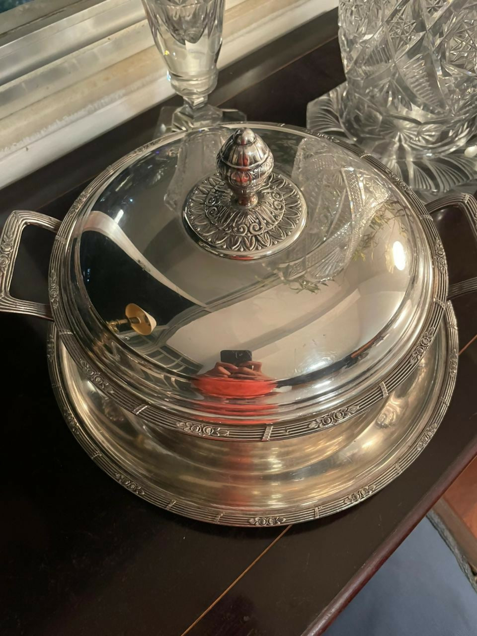 Sopeira com Presentoir em Metal Prateado Wolff (Prata 90)