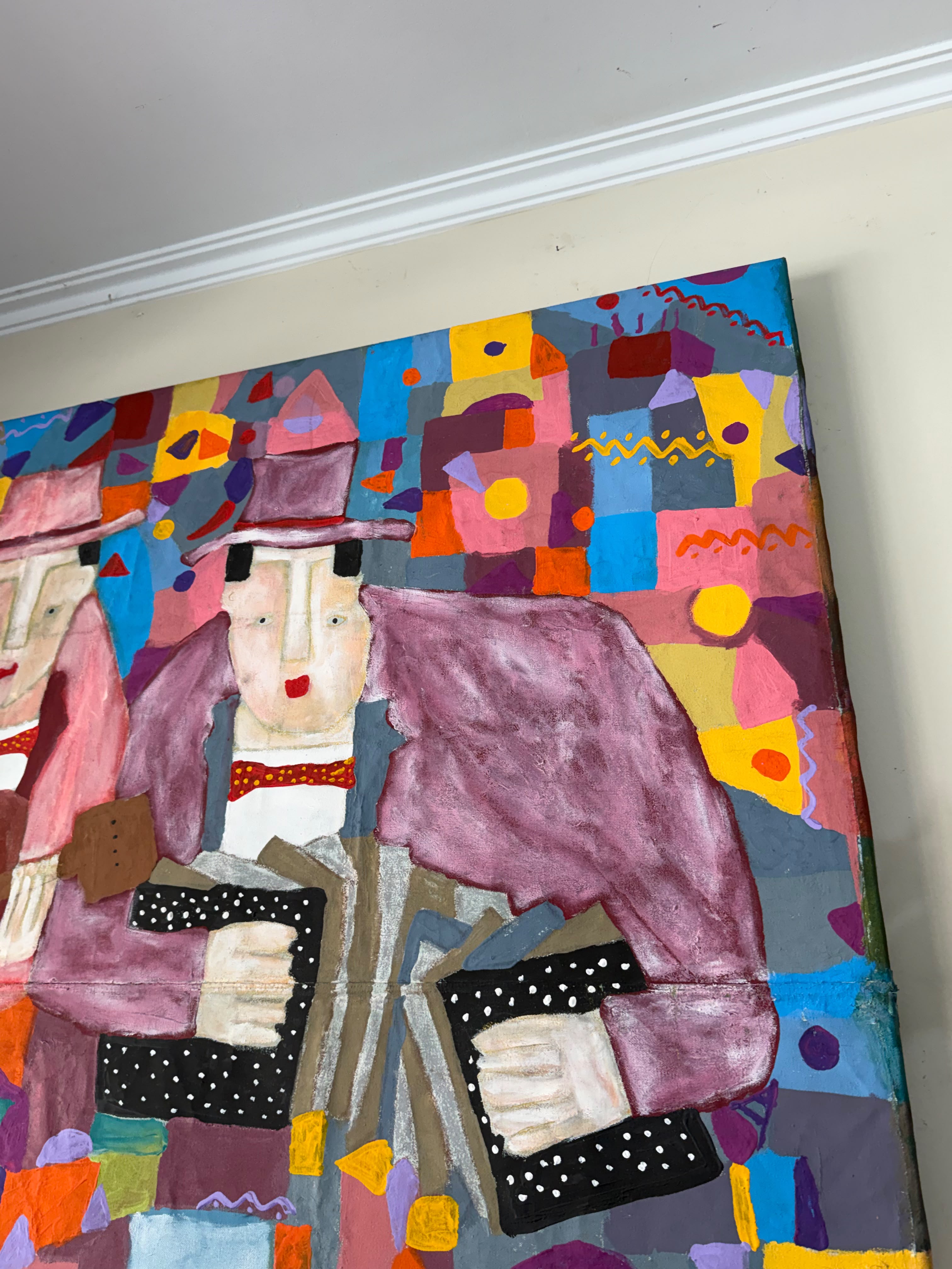 Grande Quadro artista Nibbes retratando Música e Dança 