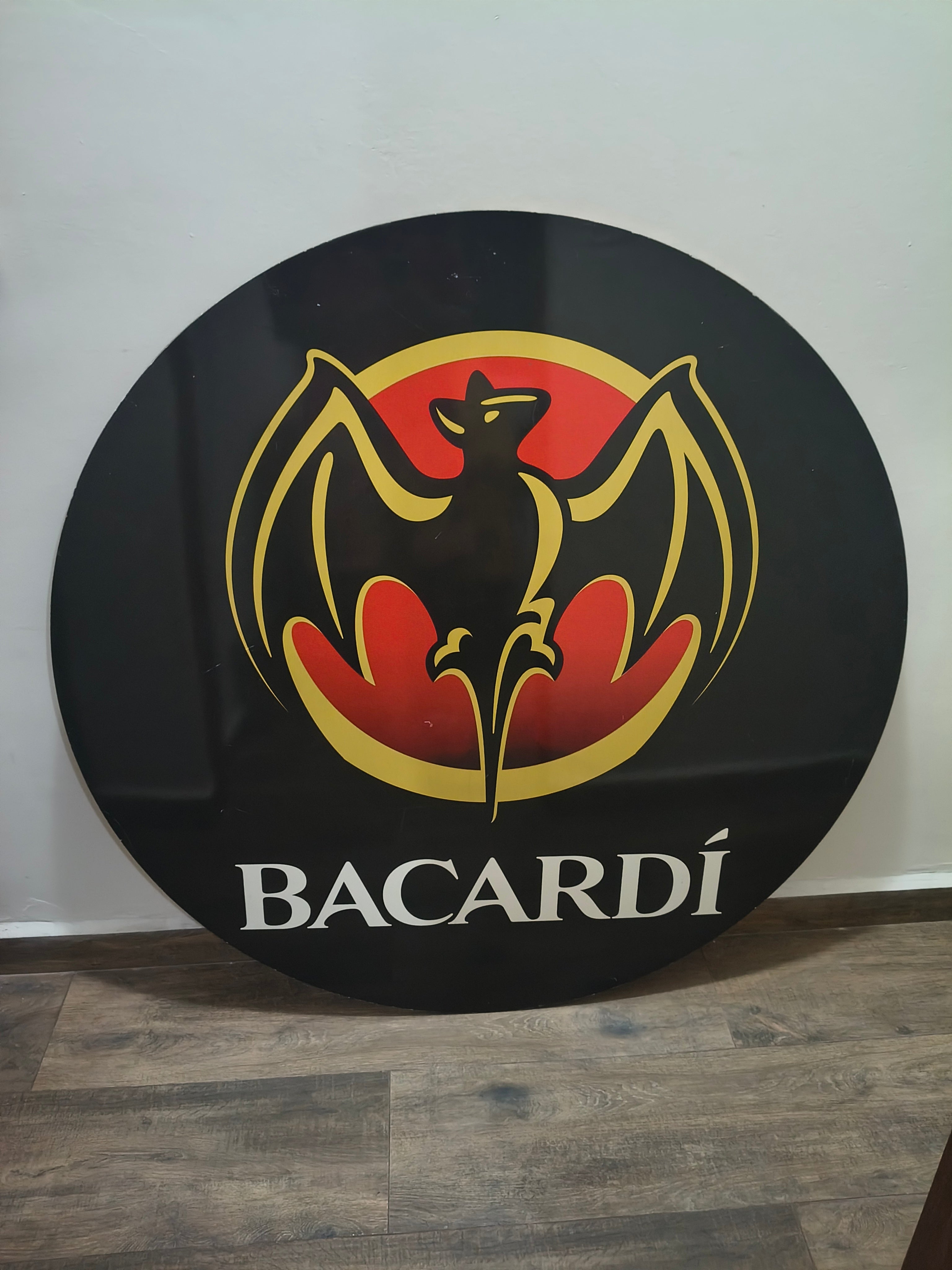  Grande e Antiga Placa Bacardi
