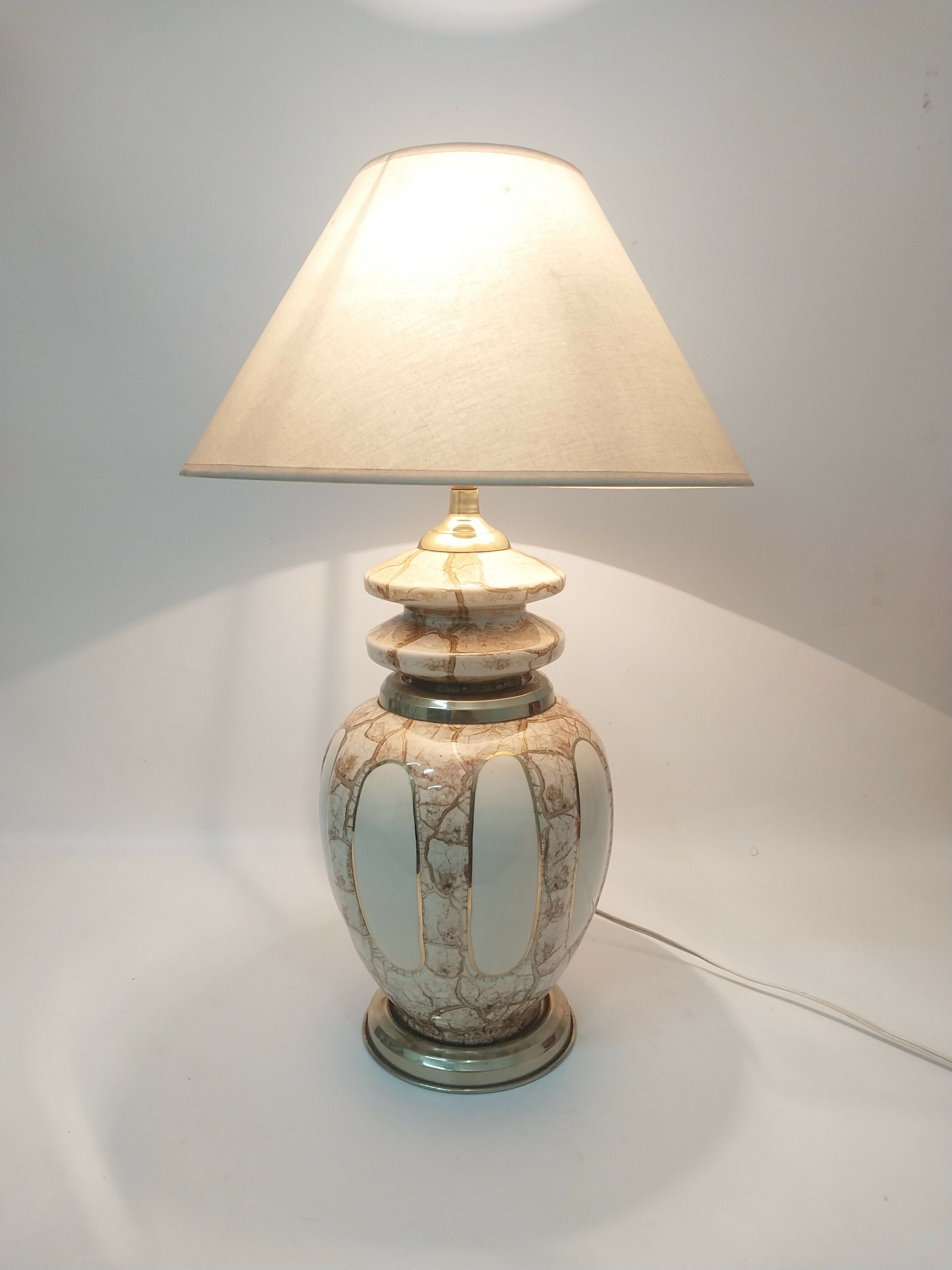 Abajur Grande Antigo em Cerâmica Tupy