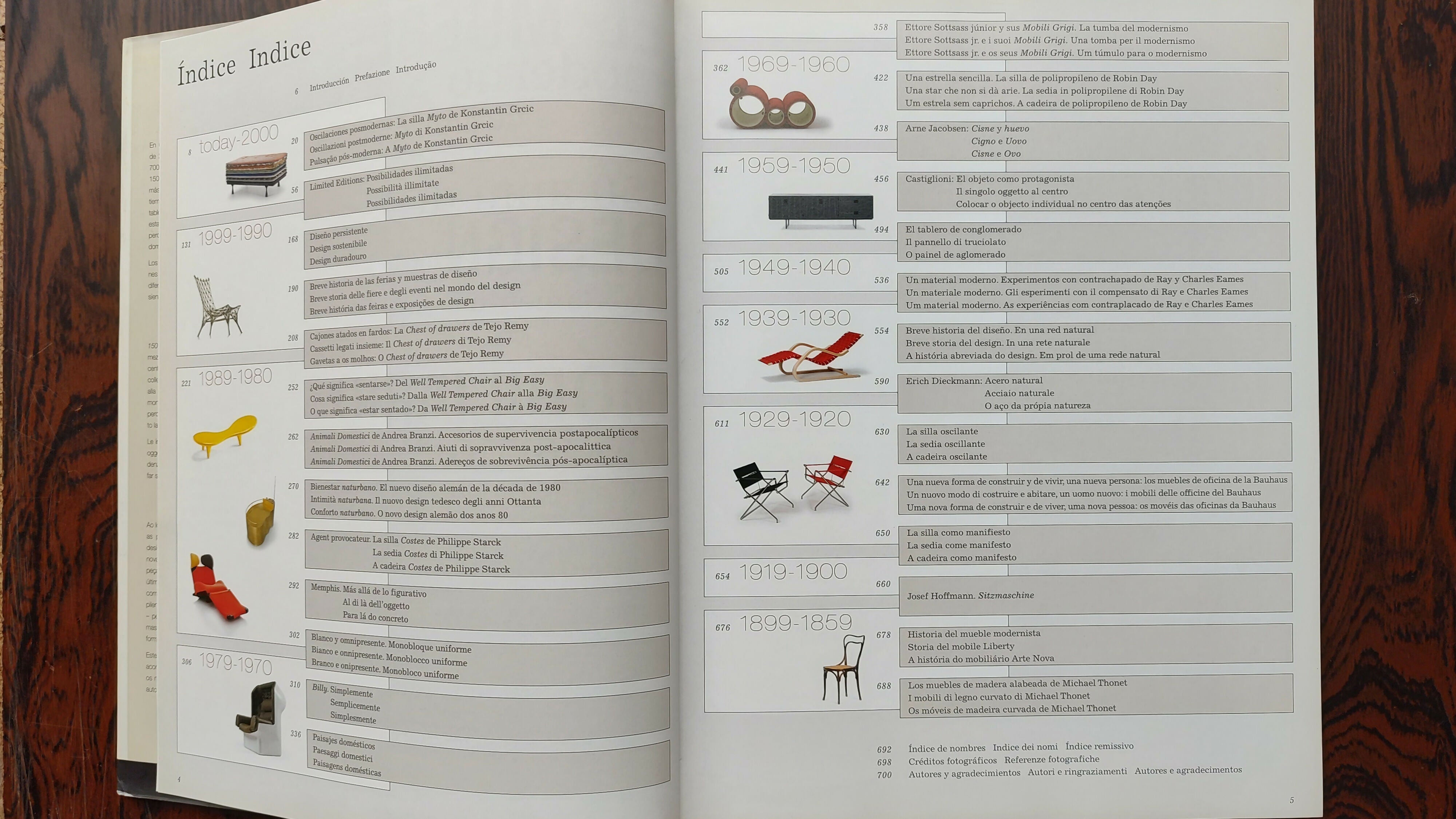 Livro "Mobiliário Moderno - 150 anos de Design"..