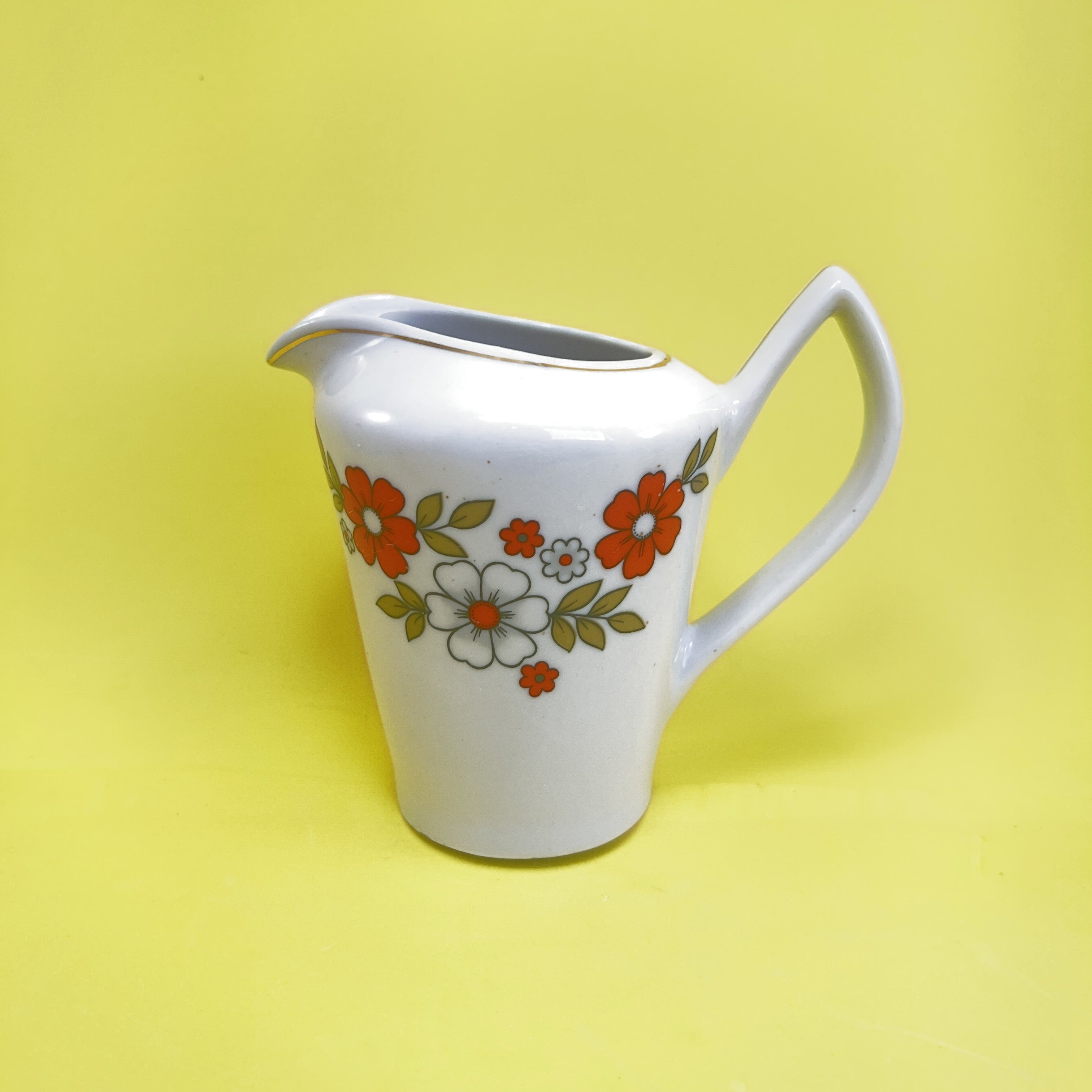 Porcelanas Pozzani Jogo de chá com estampa floral 