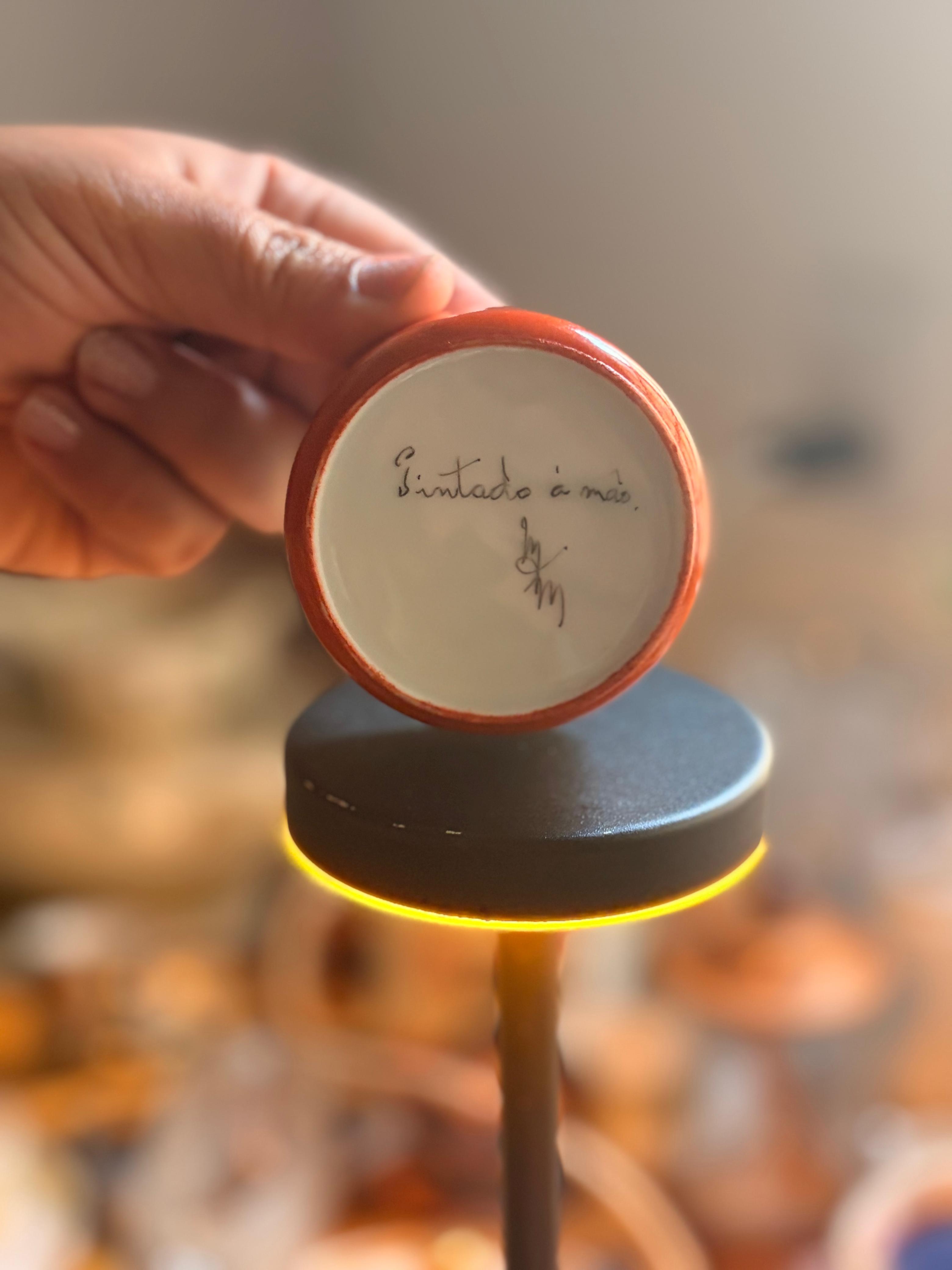 Mostardeira Porcelana Pintada à Mão